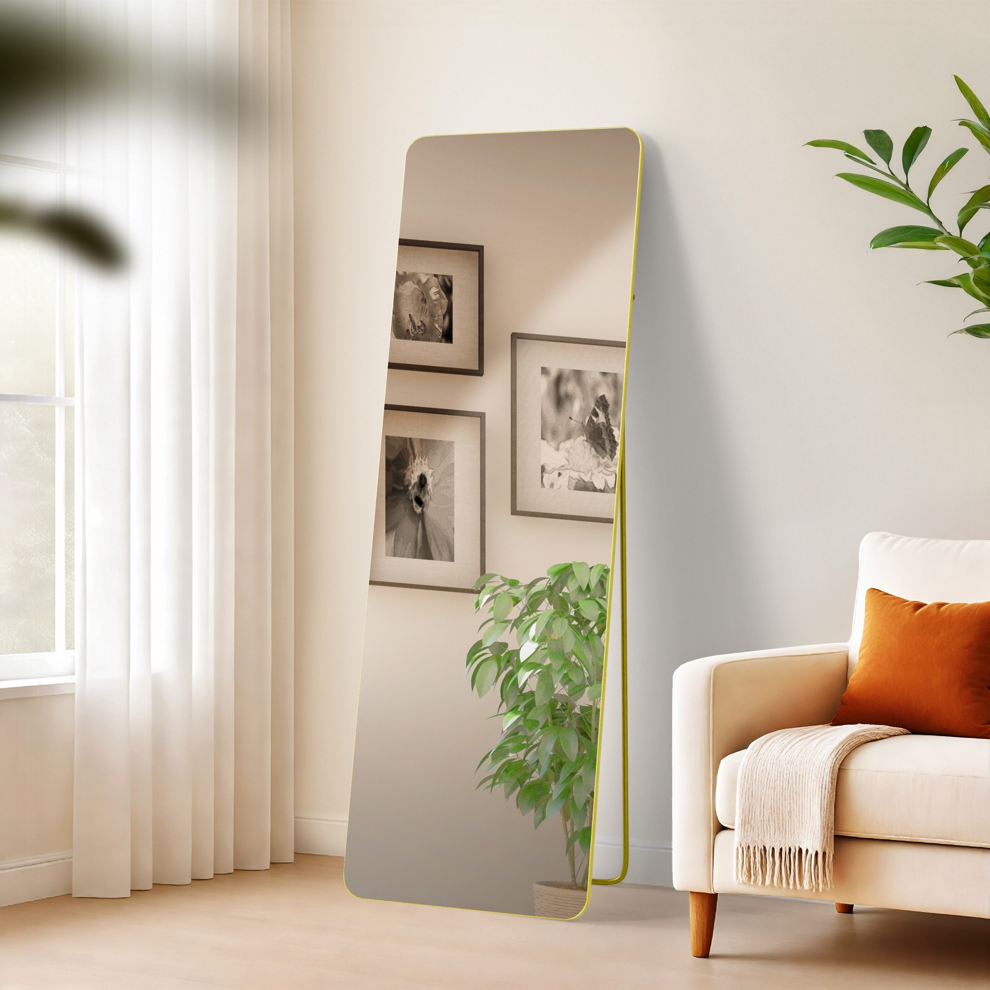 CLP Spiegel gro&szlig; Gurnee, Standspiegel und Wandspiegel in einem, Ganzk&ouml;rperspiegel Metallrahmen in mehreren Gr&ouml;&szlig;en und Farben - Bild 1