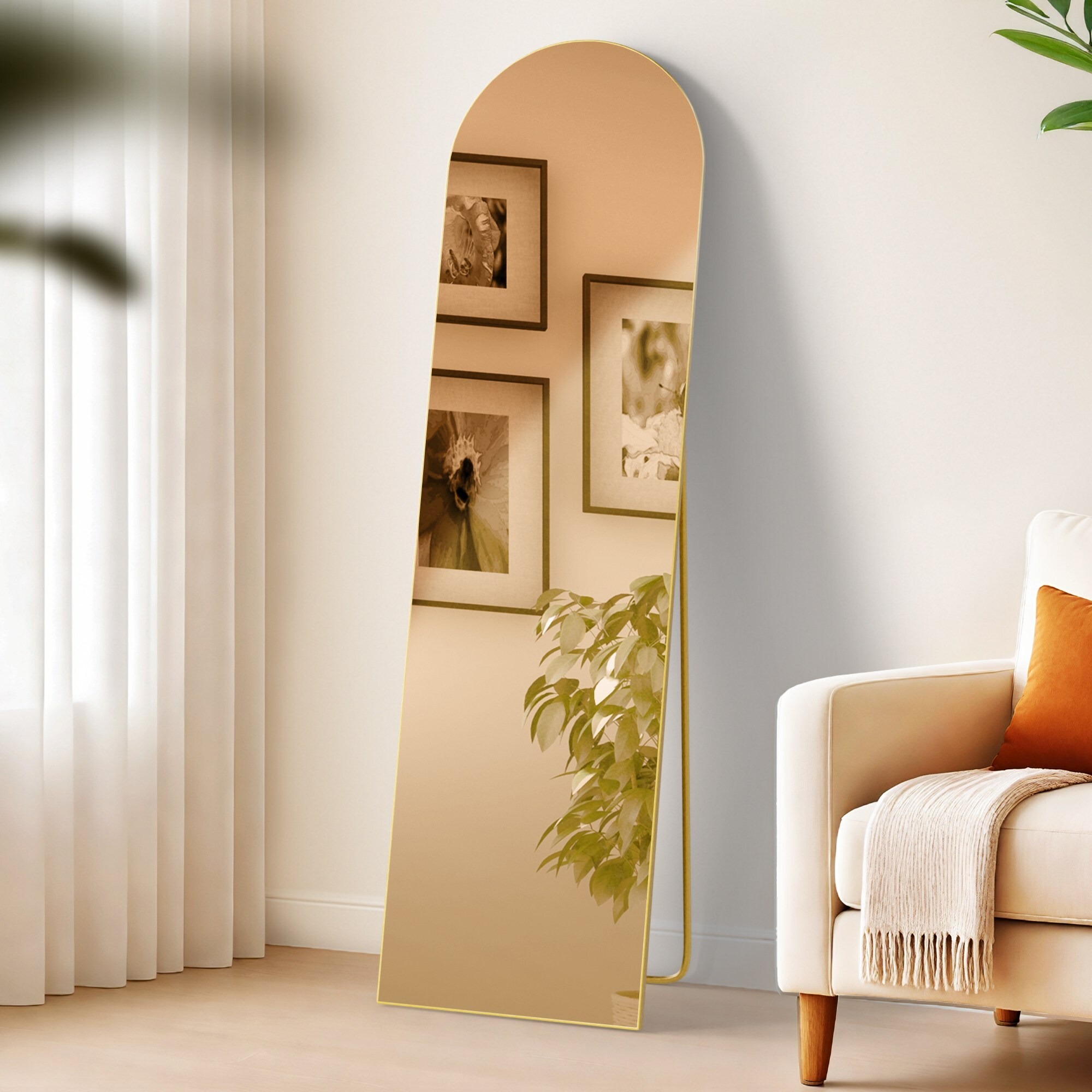 CLP Spiegel gro&szlig; Moline, Standspiegel und Wandspiegel in einem, Ganzk&ouml;rperspiegel Metallrahmen in mehreren Gr&ouml;&szlig;en und Farben - Bild 1