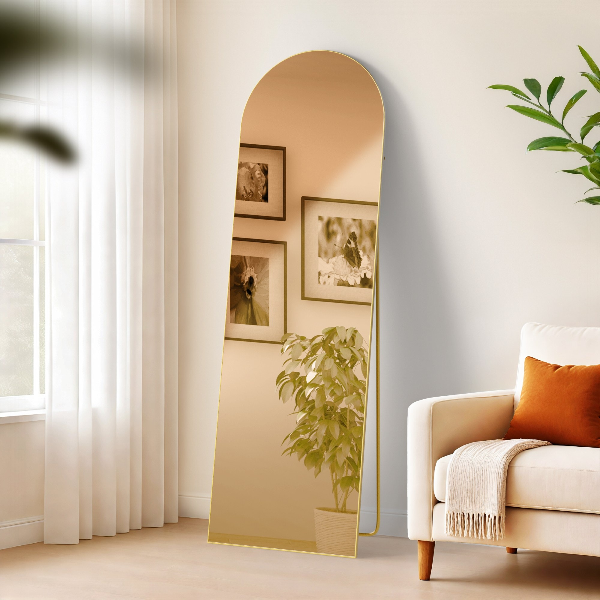 CLP Spiegel gro&szlig; Moline, Standspiegel und Wandspiegel in einem, Ganzk&ouml;rperspiegel Metallrahmen in mehreren Gr&ouml;&szlig;en und Farben - Bild 1