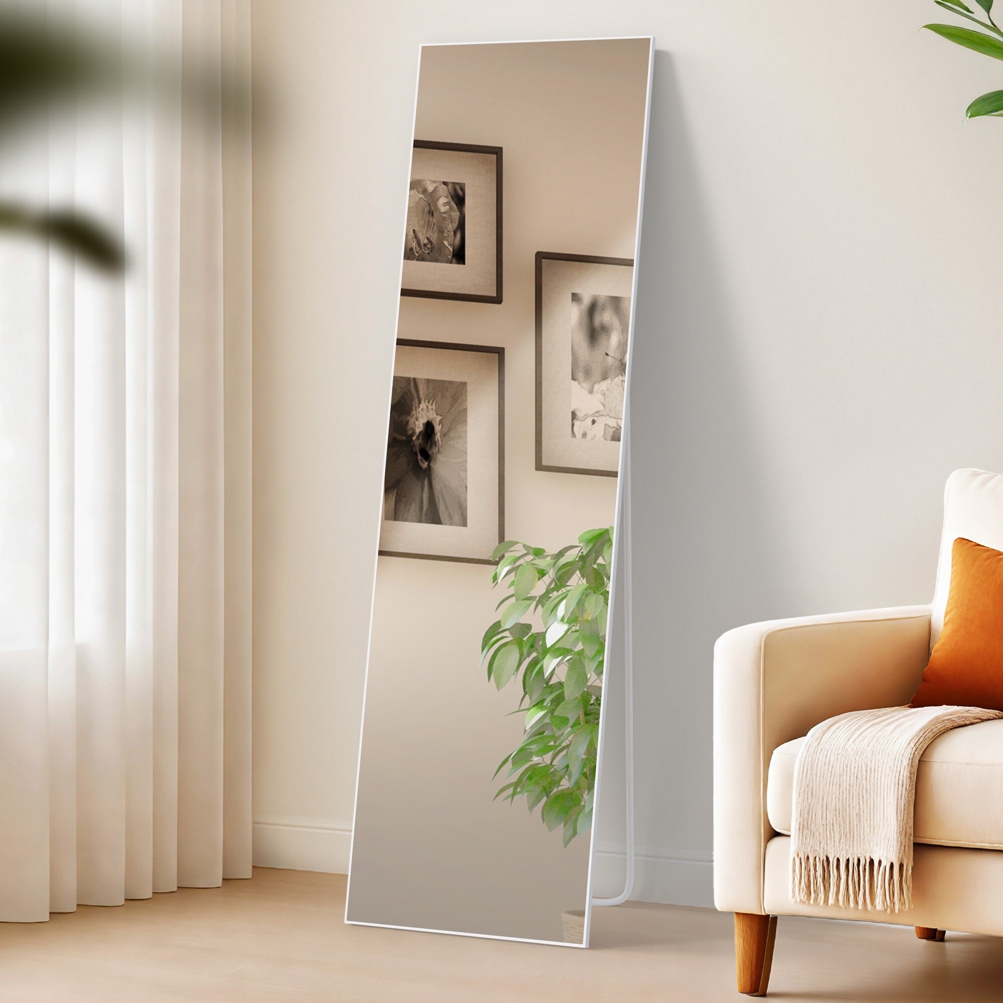 CLP Spiegel gro&szlig; Benicia, Standspiegel und Wandspiegel in einem, Ganzk&ouml;rperspiegel Metallrahmen in mehreren Gr&ouml;&szlig;en und Farben - Bild 1