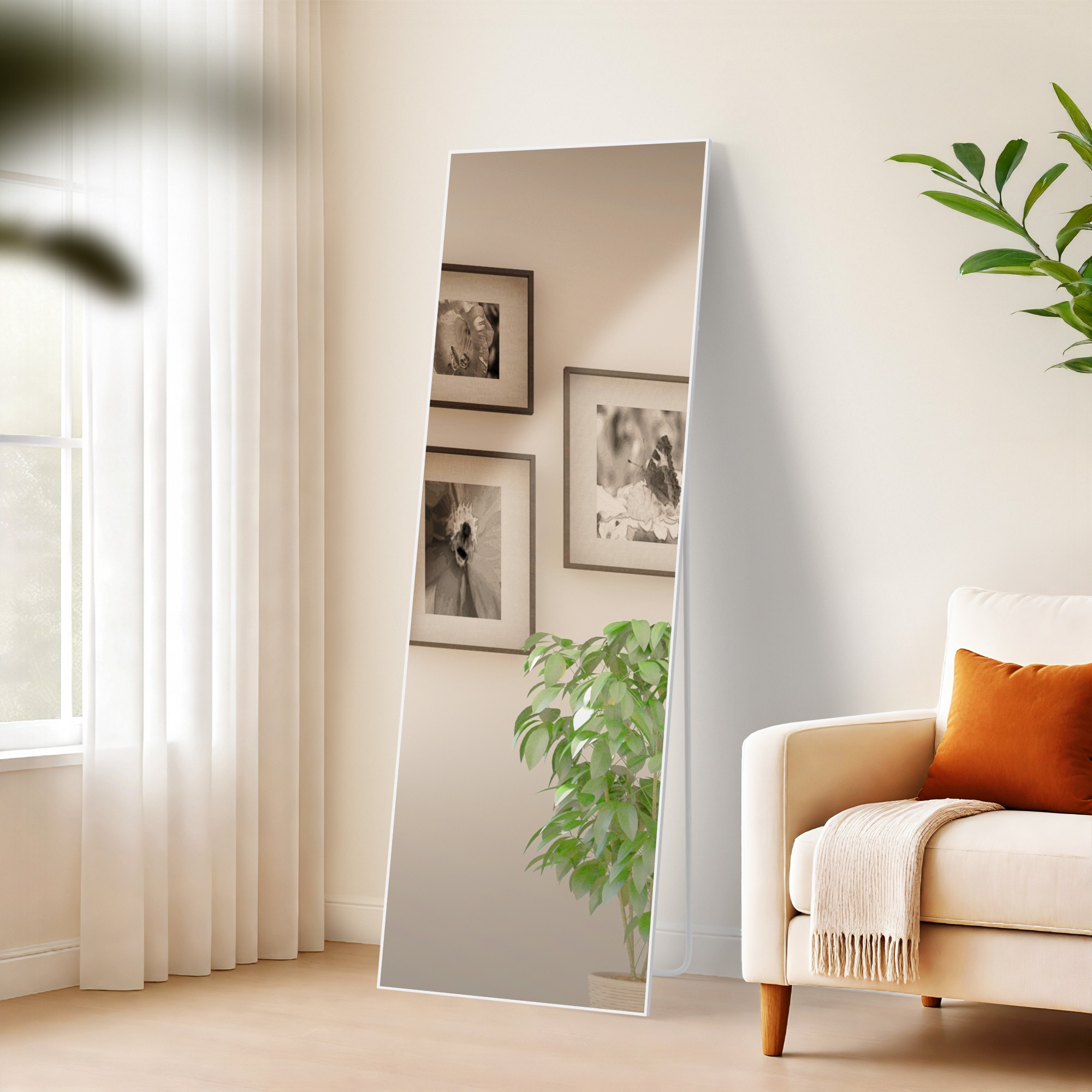 CLP Spiegel gro&szlig; Benicia, Standspiegel und Wandspiegel in einem, Ganzk&ouml;rperspiegel Metallrahmen in mehreren Gr&ouml;&szlig;en und Farben - Bild 1