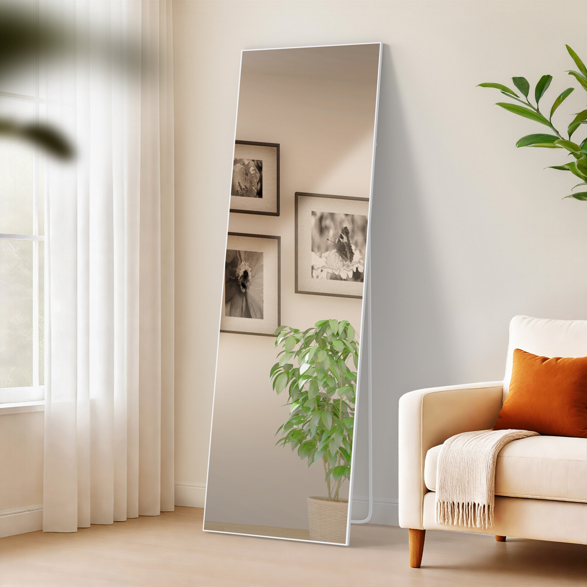 CLP Spiegel gro&szlig; Benicia, Standspiegel und Wandspiegel in einem, Ganzk&ouml;rperspiegel Metallrahmen in mehreren Gr&ouml;&szlig;en und Farben - Bild 1