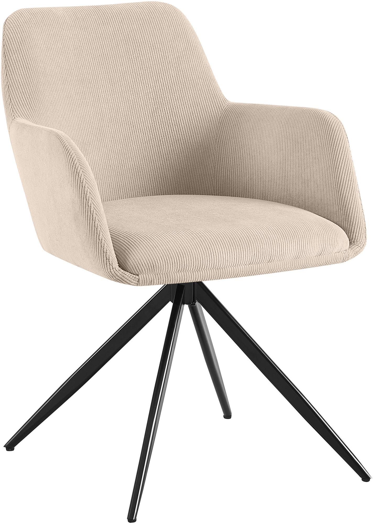 CLP Esszimmerstuhl drehbar Olema Cord, 180&deg; schwenkbarer Sessel mit Armlehne und R&uuml;ckenlehne, bis 150 kg Belastbarkeit - Bild 1