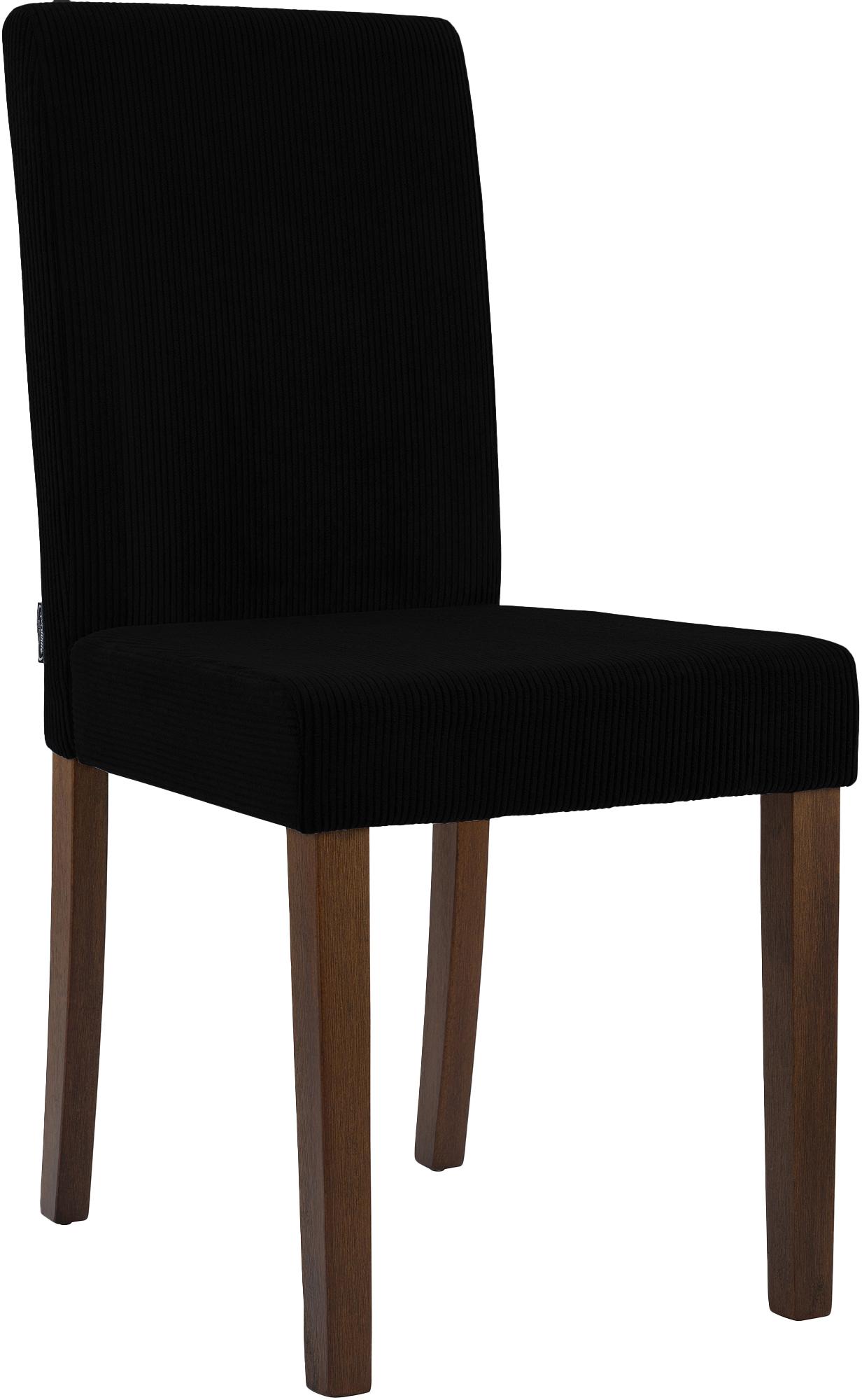 CLP Esszimmerstuhl gepolstert mit Lehne Ina, K&uuml;chenstuhl mit Bezug aus Cord, stabiles Gestell aus Holz - Bild 1