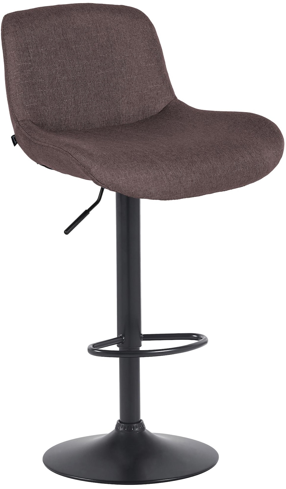 CLP Barhocker Solon Schwarz Stoff Farbe: dunkelbraun, Material: Stoff