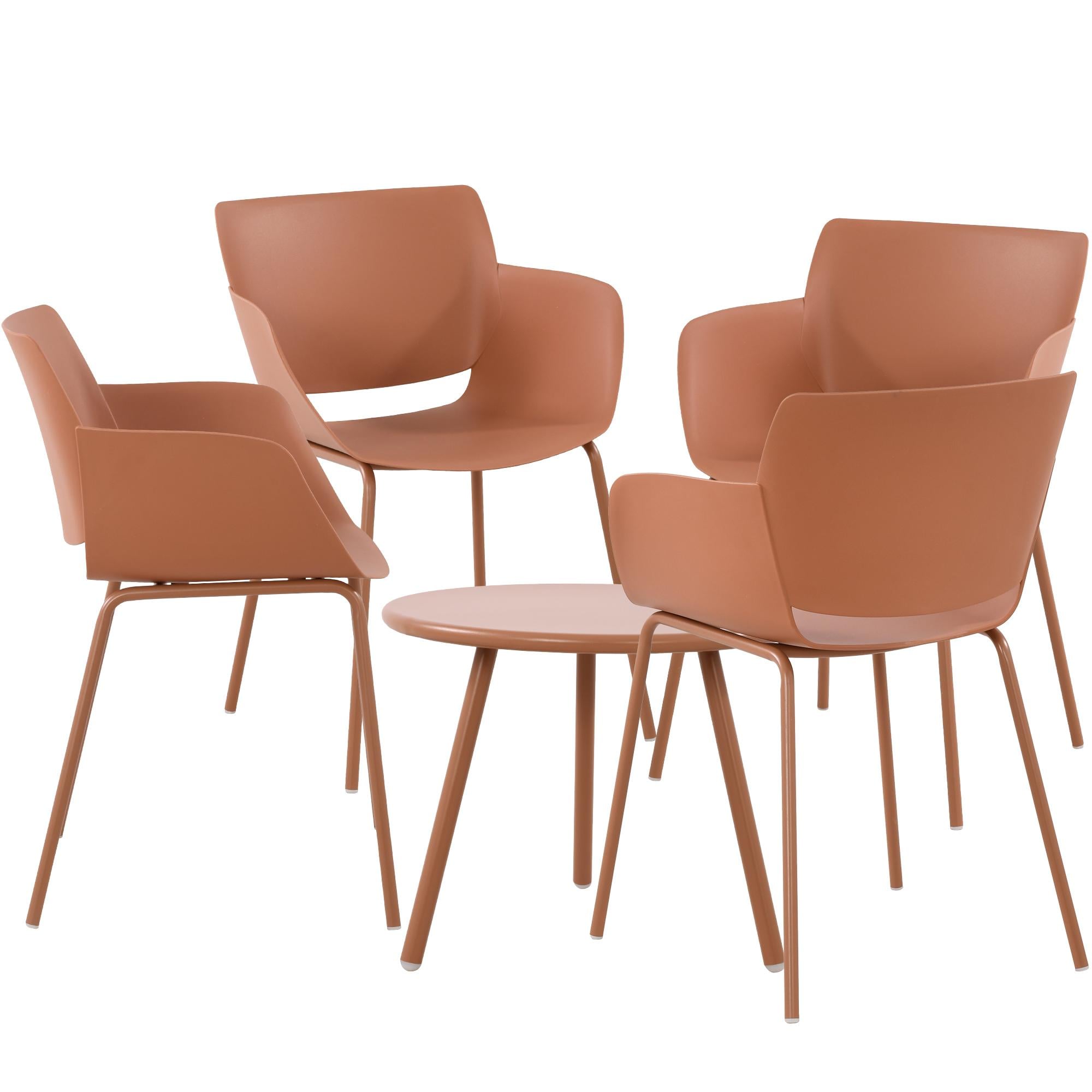 CLP Sitzgruppe Berena f&uuml;r den Garten I Set aus Tisch Berea und St&uuml;hlen Alpena I Outdoor-Set wetterfest und UV-best&auml;ndig I Gartenm&ouml;bel - Bild 1