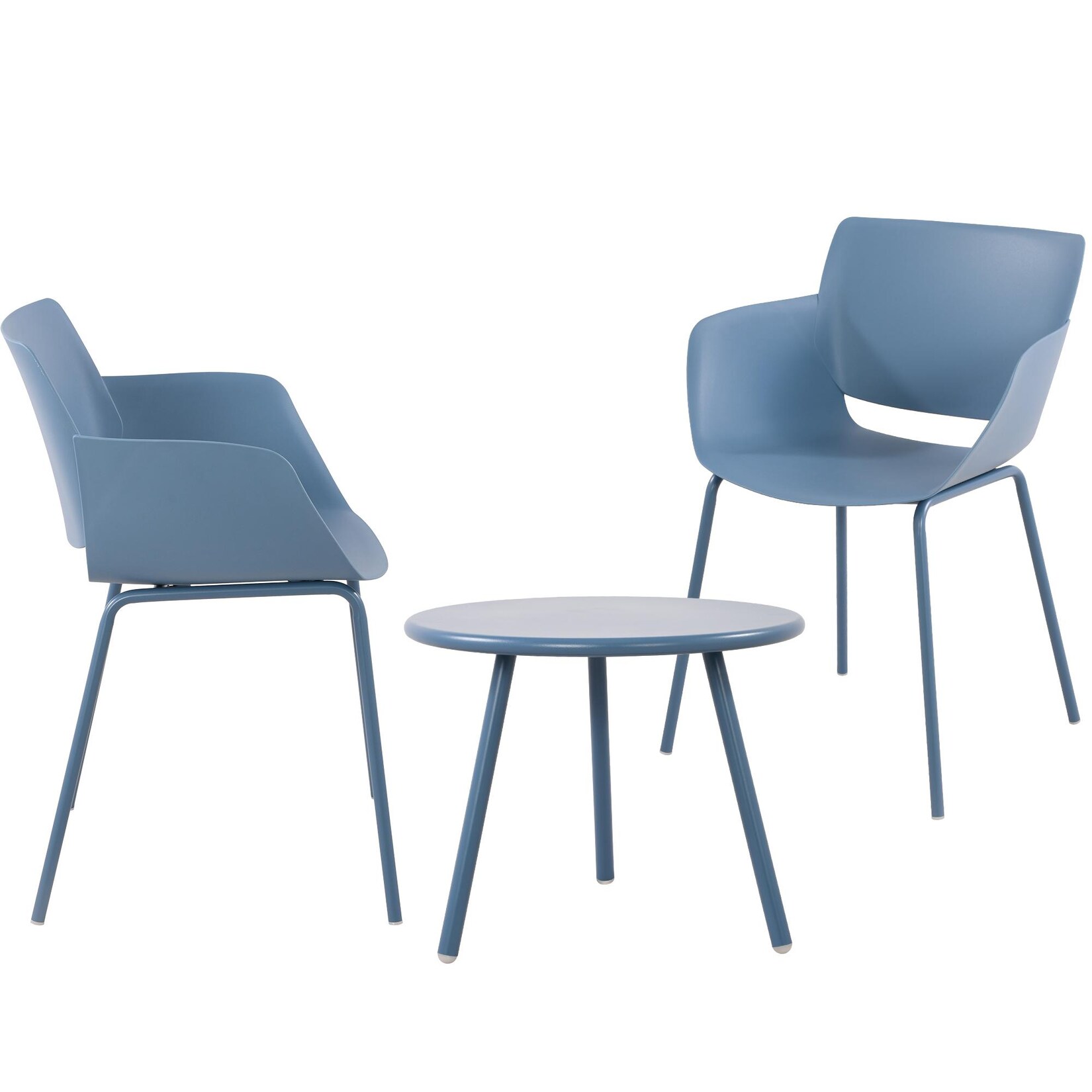 CLP Sitzgruppe Minota für den Garten I Set aus Tisch Minot und Stühlen Alpena I Outdoor-Set wetterfest und UV-beständig I Gartenmöbel
