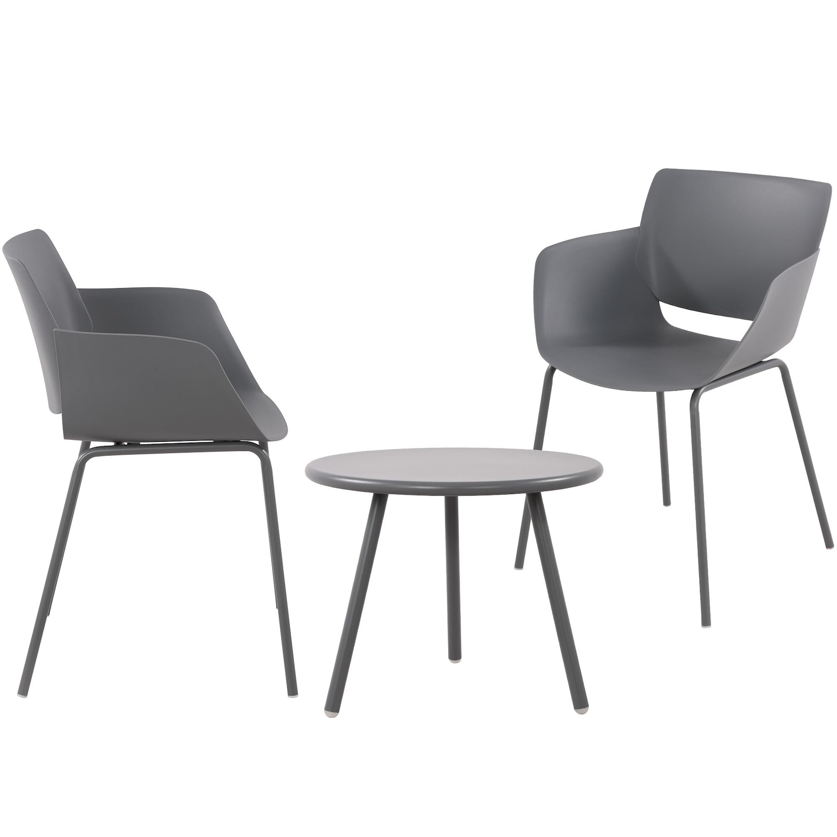 CLP Sitzgruppe Minota 2er Farbe: dunkelgrau, Set-Inhalt: 2 Stühle