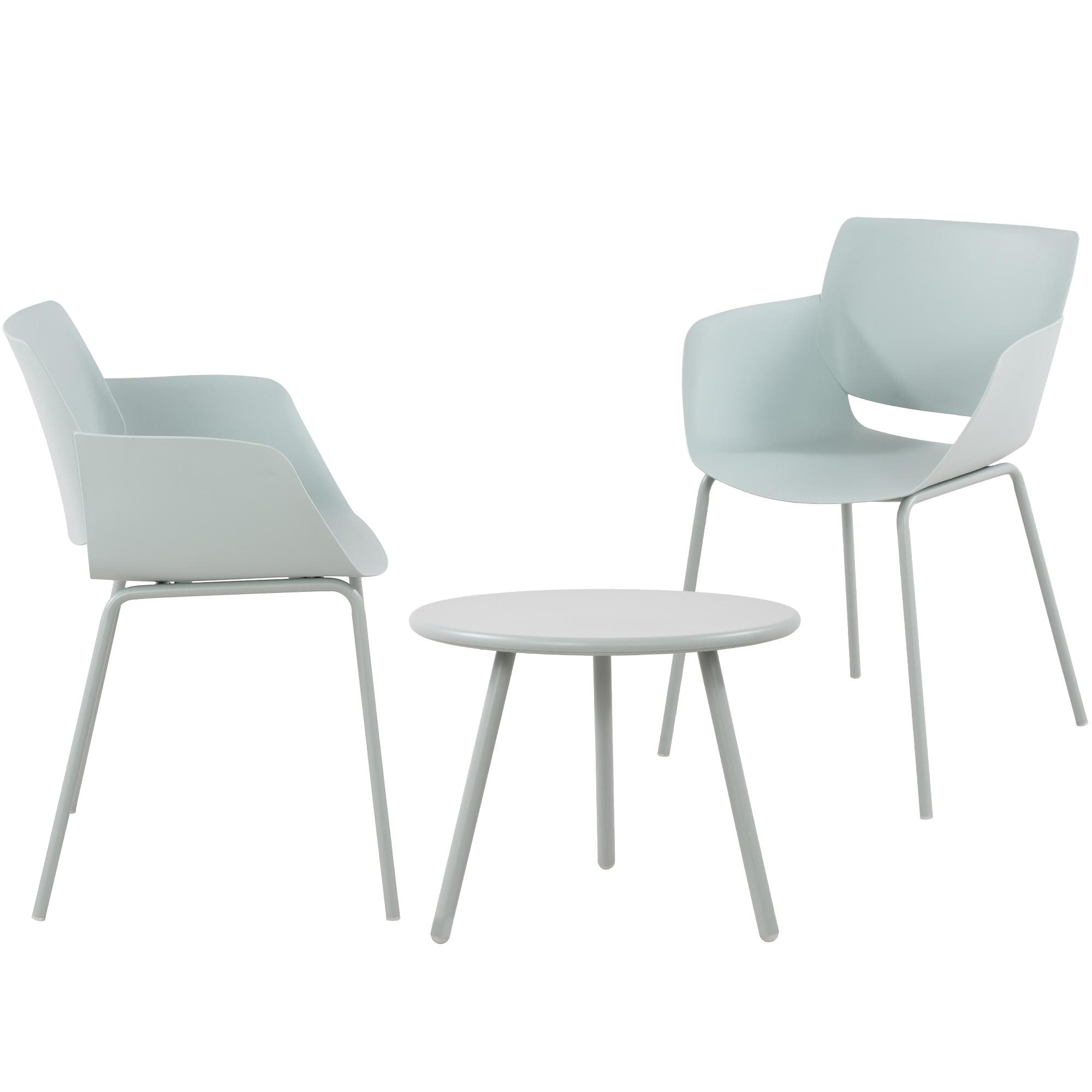 CLP Sitzgruppe Minota f&uuml;r den Garten I Set aus Tisch Minot und St&uuml;hlen Alpena I Outdoor-Set wetterfest und UV-best&auml;ndig I Gartenm&ouml;bel - Bild 1