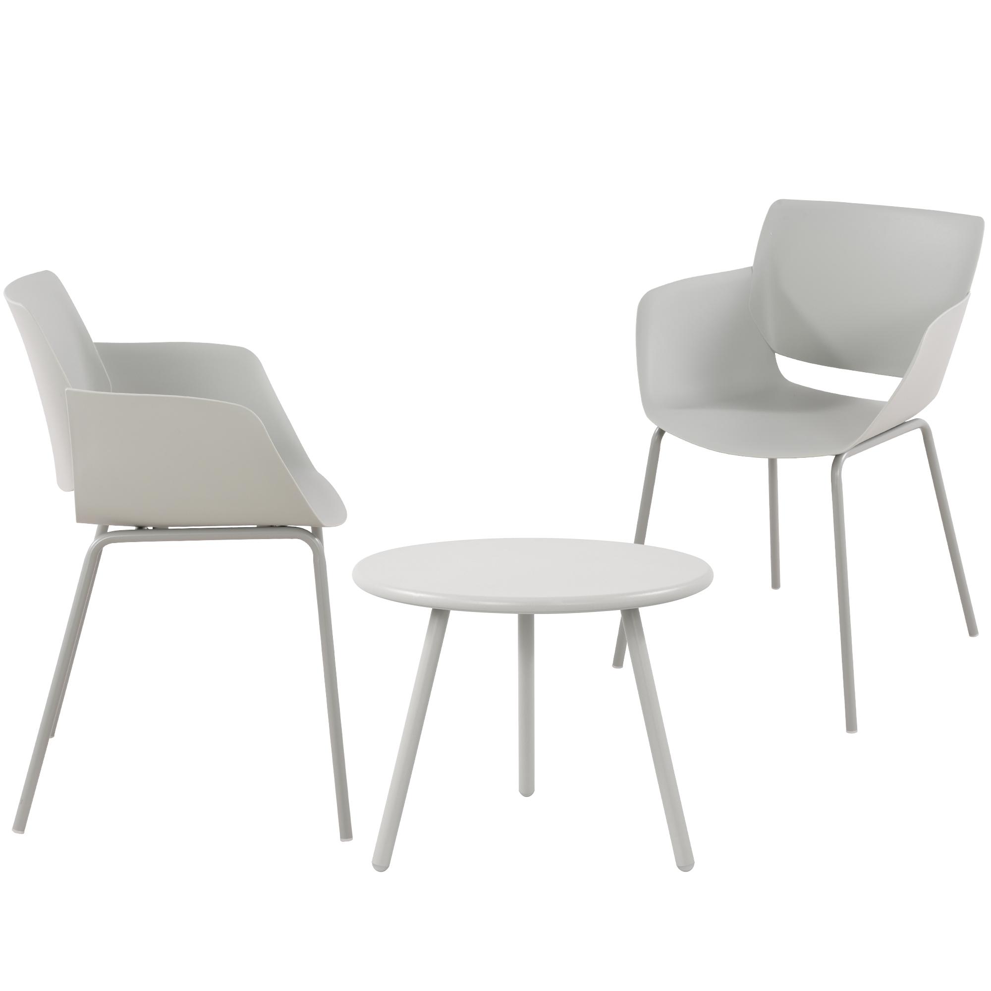 CLP Sitzgruppe Berena f&uuml;r den Garten I Set aus Tisch Berea und St&uuml;hlen Alpena I Outdoor-Set wetterfest und UV-best&auml;ndig I Gartenm&ouml;bel - Bild 1