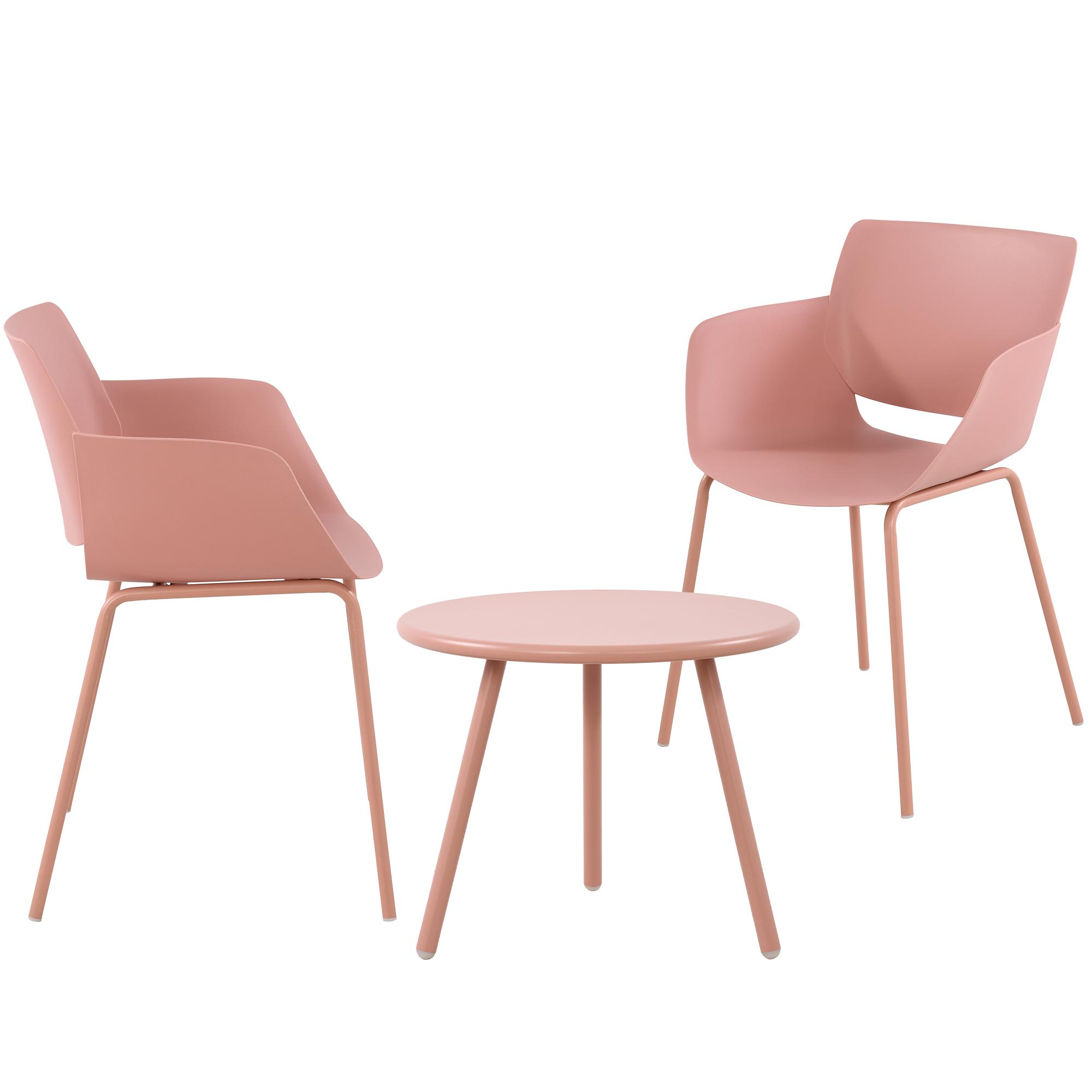 CLP Sitzgruppe Berena f&uuml;r den Garten I Set aus Tisch Berea und St&uuml;hlen Alpena I Outdoor-Set wetterfest und UV-best&auml;ndig I Gartenm&ouml;bel - Bild 1