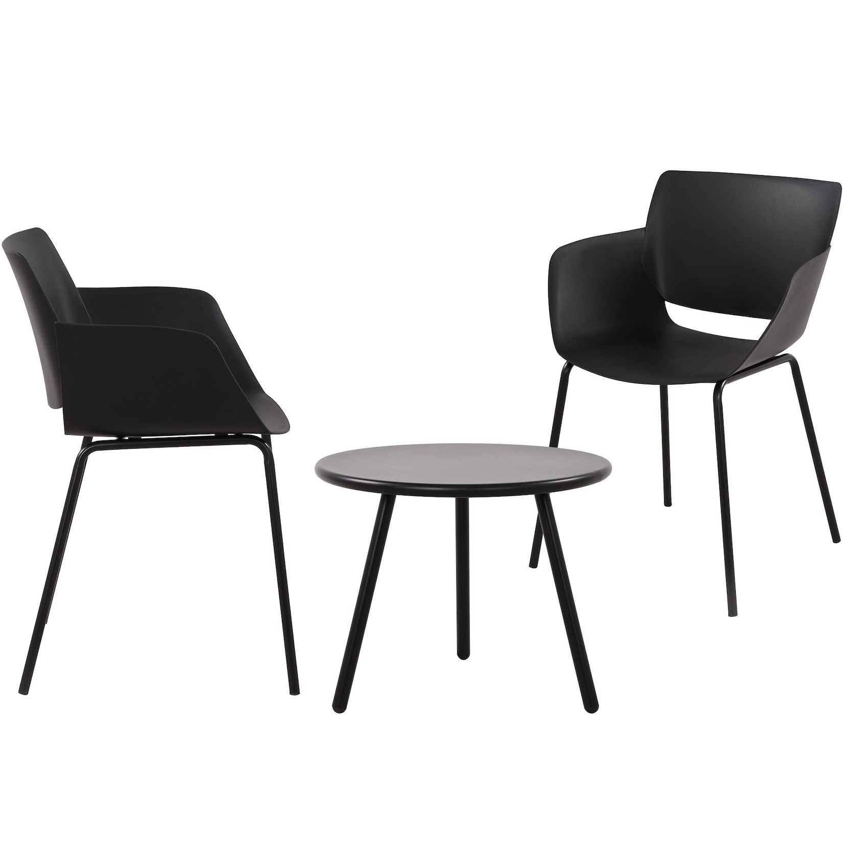 CLP Sitzgruppe Berena 2er Farbe: schwarz, Set-Inhalt: 2 Stühle