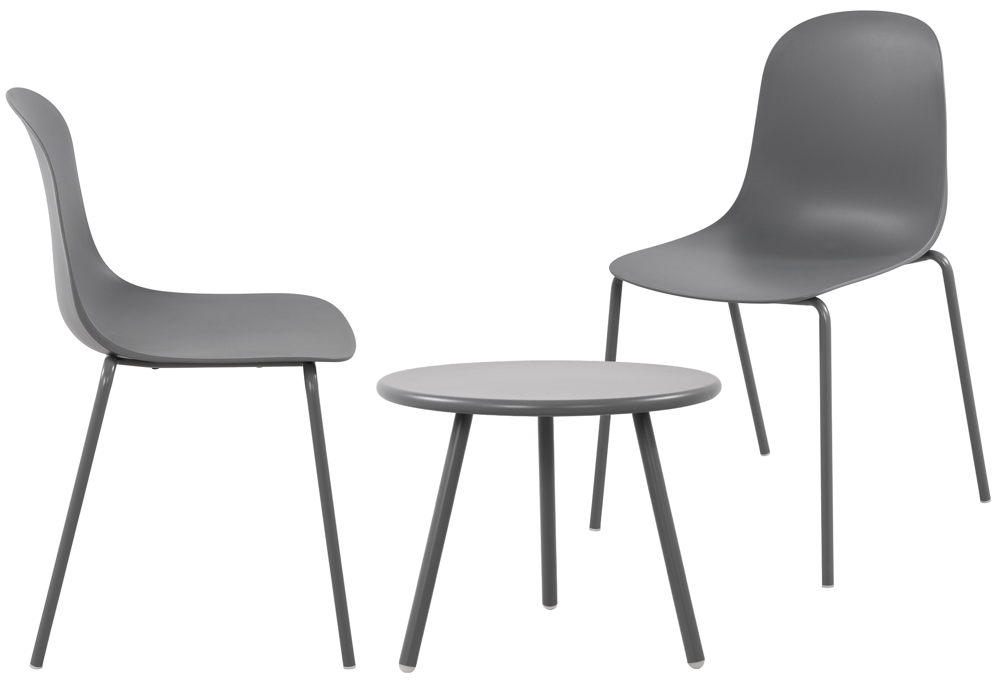 CLP 2er Sitzgruppe Mindin I Garten-Set 2x Stuhl stapelbar und 1x Tisch I Outdoor-Set wetterfest und UV-best&auml;ndig I Gartenm&ouml;bel - Bild 1