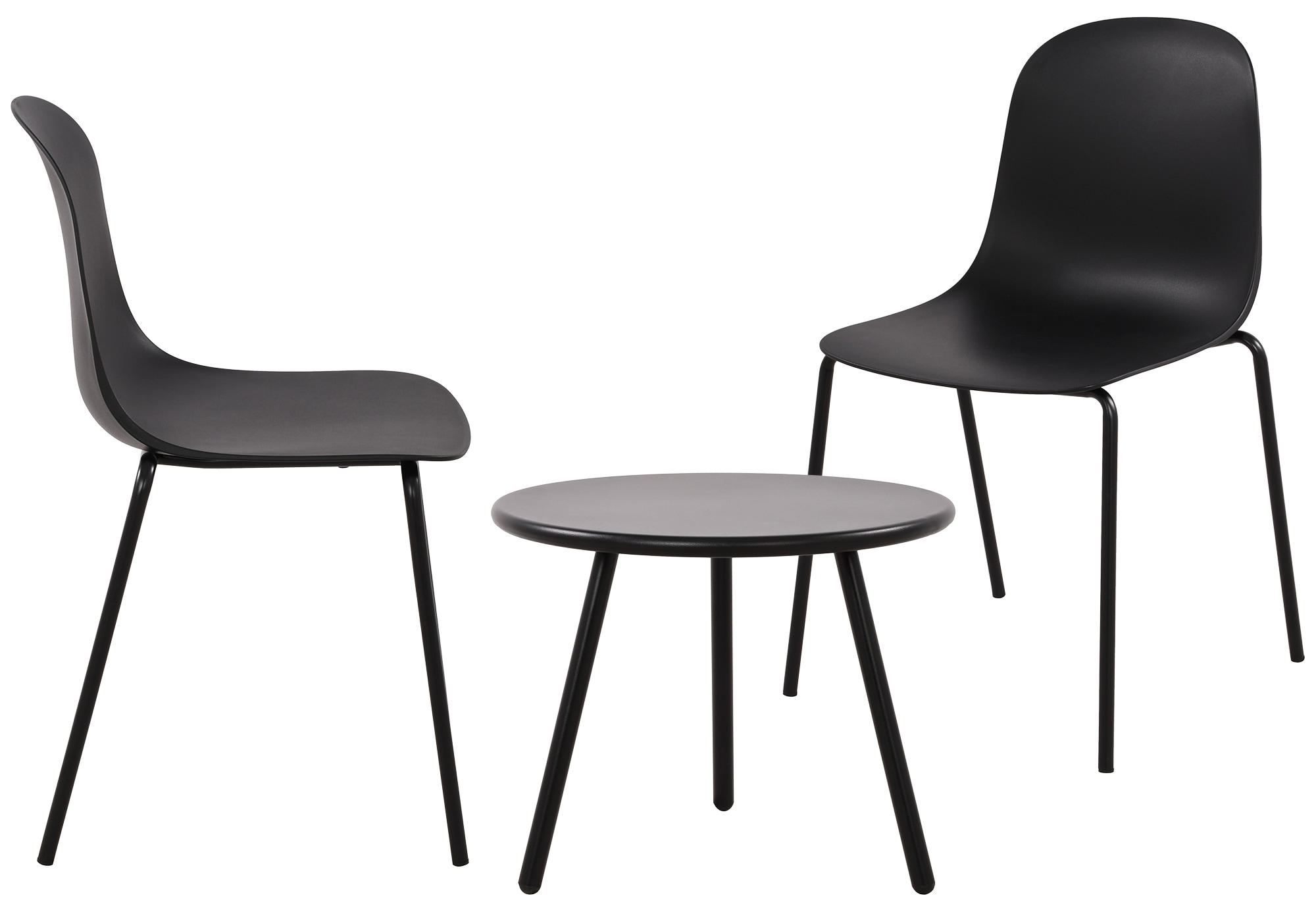 CLP 2er Sitzgruppe Mindin I Garten-Set 2x Stuhl stapelbar und 1x Tisch I Outdoor-Set wetterfest und UV-best&auml;ndig I Gartenm&ouml;bel - Bild 1