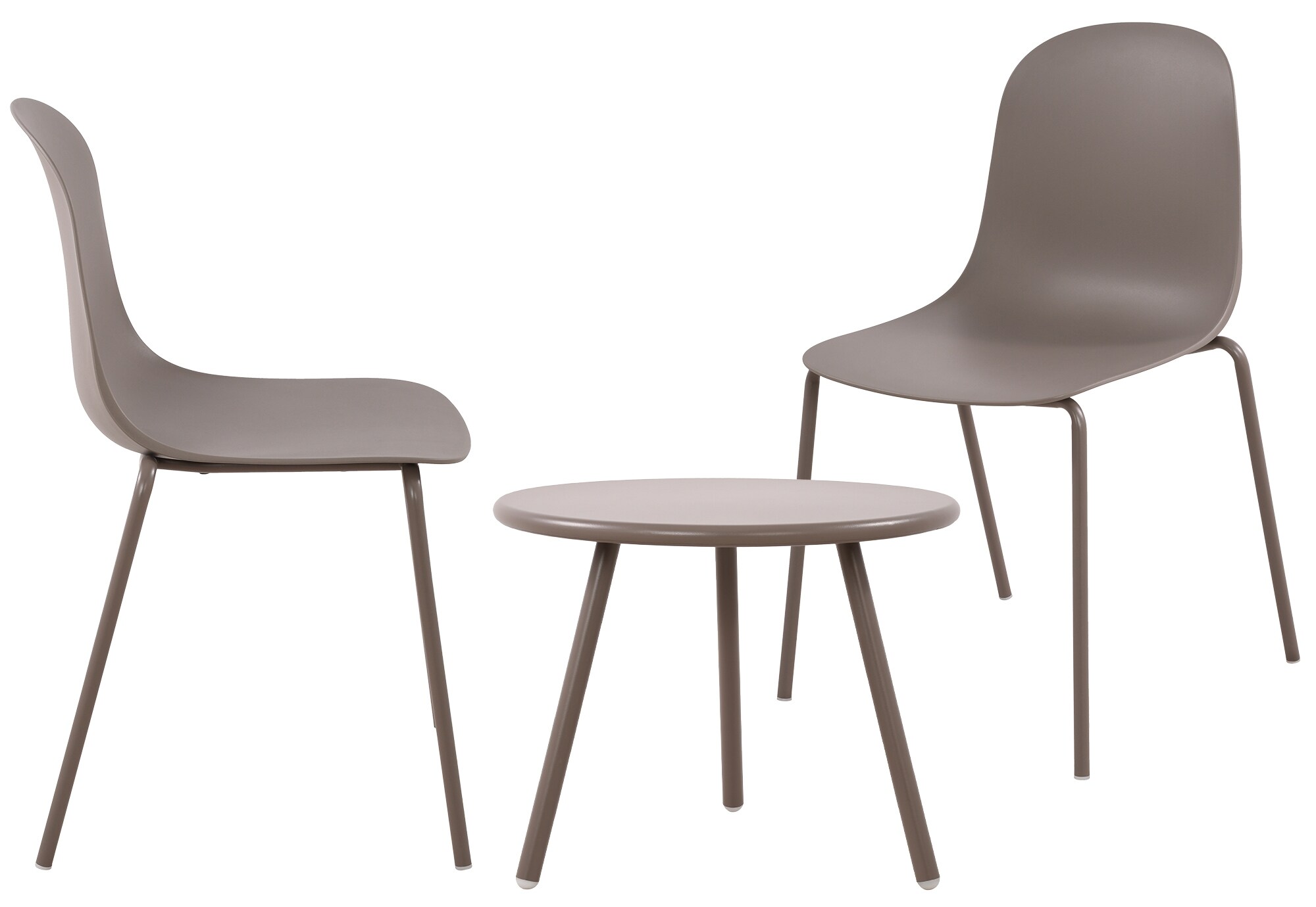 CLP 2er Sitzgruppe Mindin I Garten-Set 2x Stuhl stapelbar und 1x Tisch I Outdoor-Set wetterfest und UV-best&auml;ndig I Gartenm&ouml;bel - Bild 1