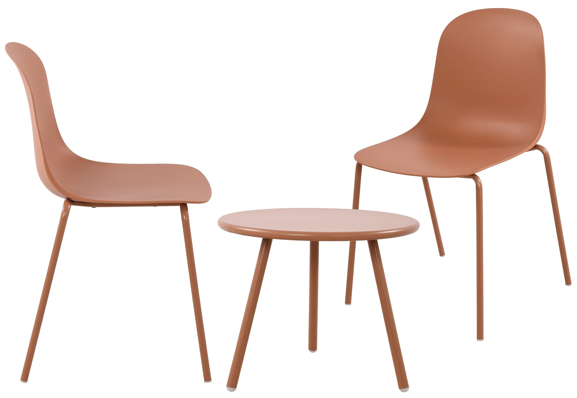 CLP 2er Sitzgruppe Mindin I Garten-Set 2x Stuhl stapelbar und 1x Tisch I Outdoor-Set wetterfest und UV-best&auml;ndig I Gartenm&ouml;bel - Bild 1