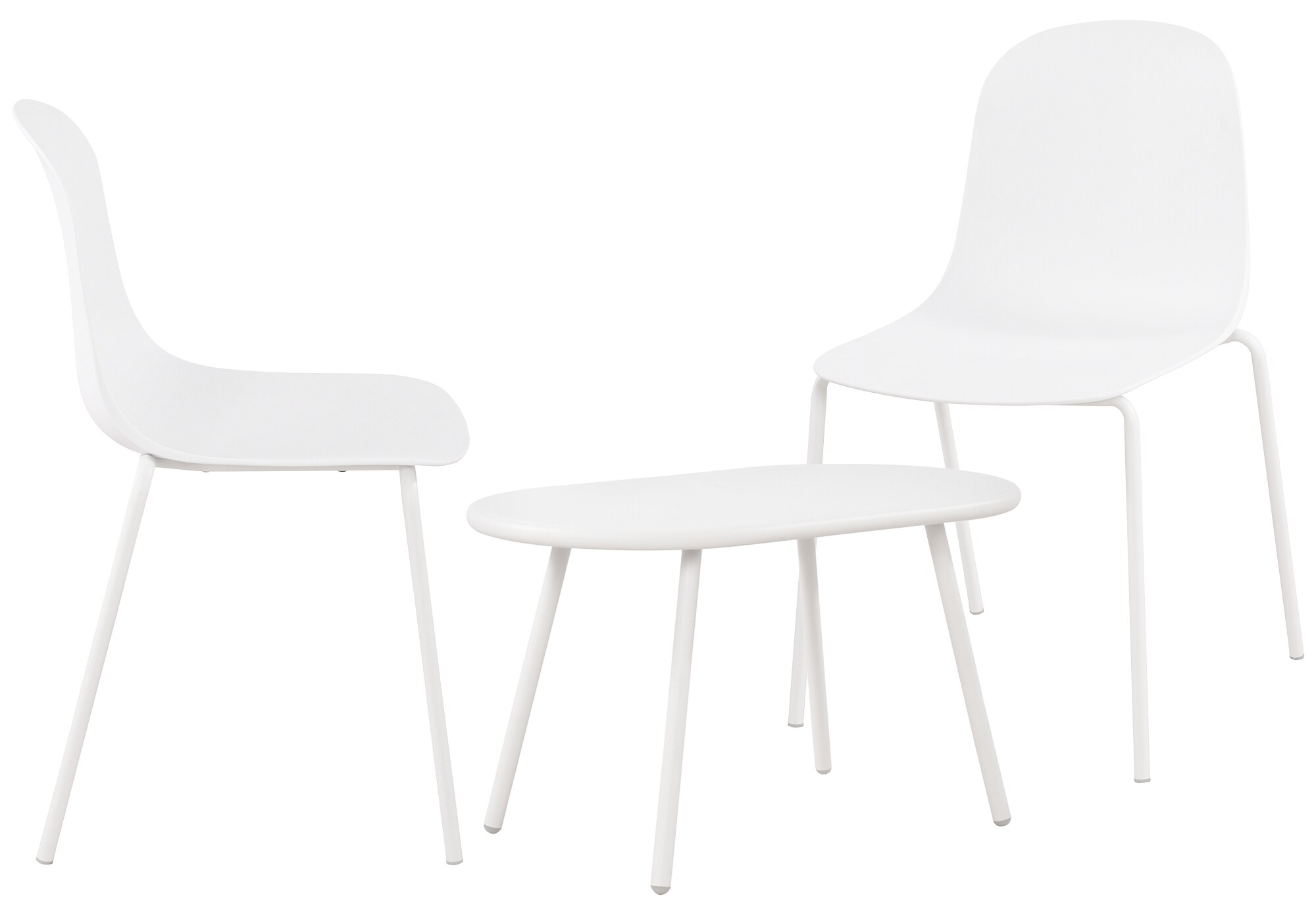 CLP 2er Sitzgruppe Veldin I Garten-Set 2x Stuhl stapelbar und 1x Tisch I Outdoor-Set wetterfest und UV-best&auml;ndig I Gartenm&ouml;bel - Bild 1