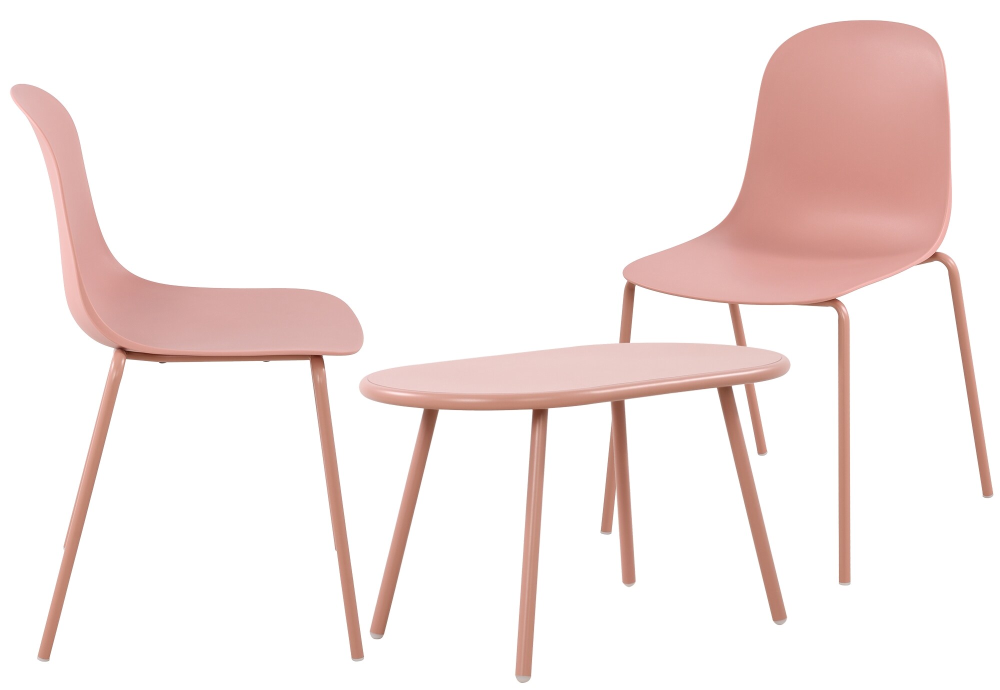 CLP 2er Sitzgruppe Veldin I Garten-Set 2x Stuhl stapelbar und 1x Tisch I Outdoor-Set wetterfest und UV-best&auml;ndig I Gartenm&ouml;bel - Bild 1