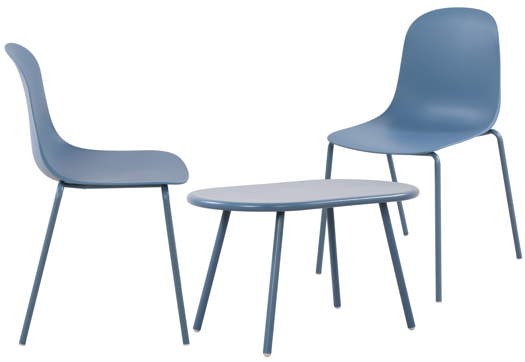 CLP 2er Sitzgruppe Veldin I Garten-Set 2x Stuhl stapelbar und 1x Tisch I Outdoor-Set wetterfest und UV-best&auml;ndig I Gartenm&ouml;bel - Bild 1