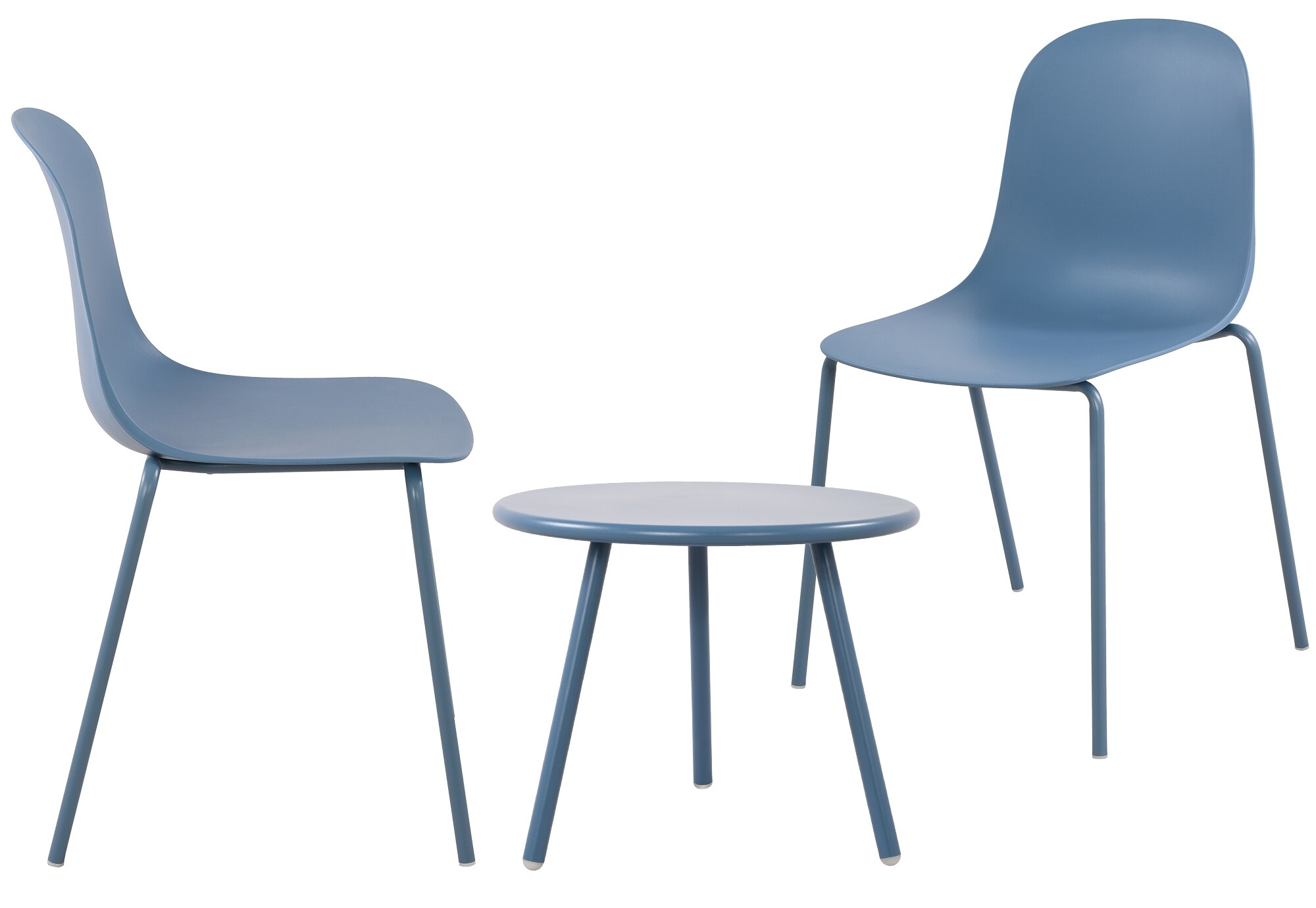 CLP 2er Sitzgruppe Berdin I Garten-Set 2x Stuhl stapelbar und 1x Tisch I Outdoor-Set wetterfest und UV-best&auml;ndig I Gartenm&ouml;bel - Bild 1