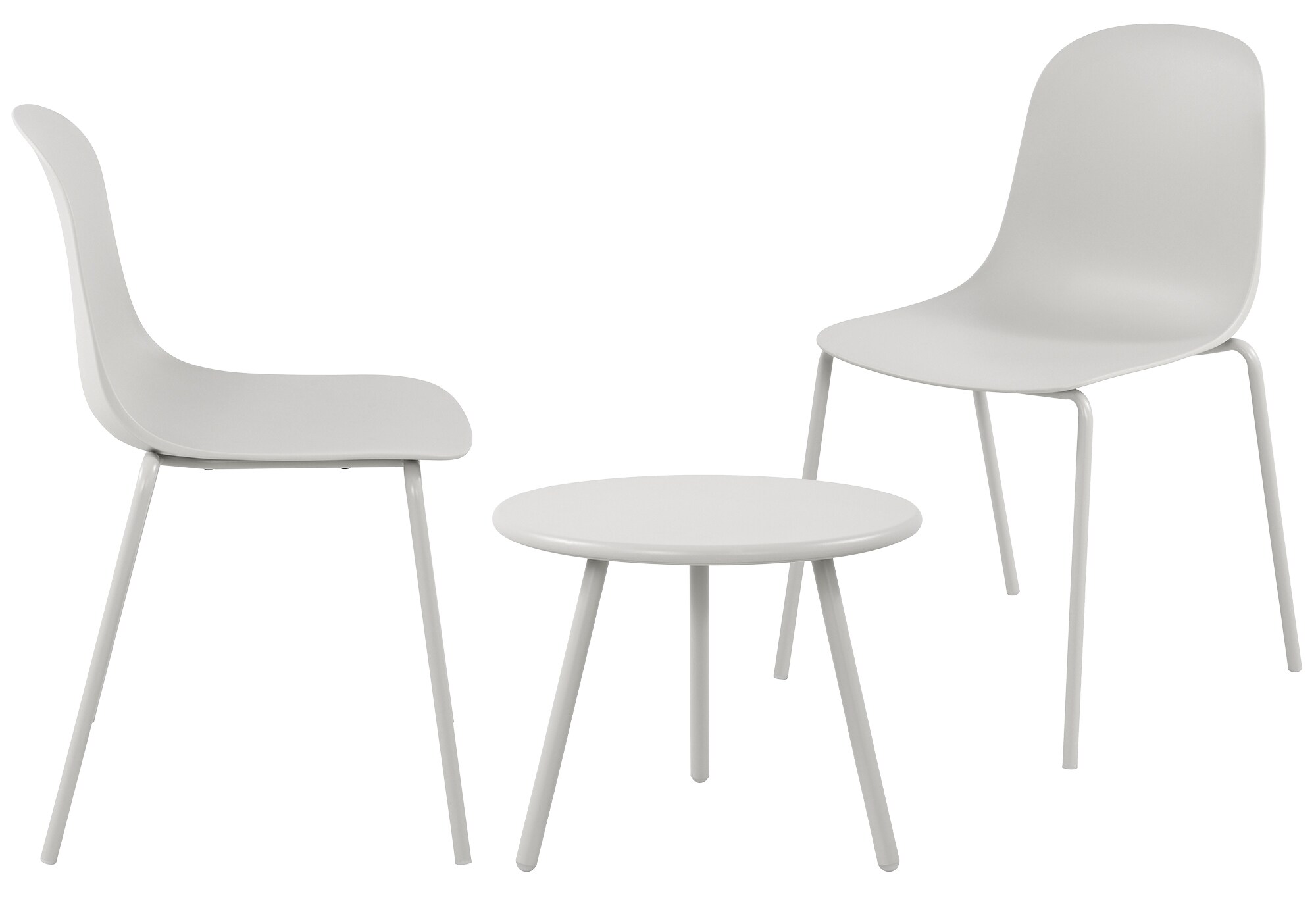 CLP 2er Sitzgruppe Berdin I Garten-Set 2x Stuhl stapelbar und 1x Tisch I Outdoor-Set wetterfest und UV-best&auml;ndig I Gartenm&ouml;bel - Bild 1