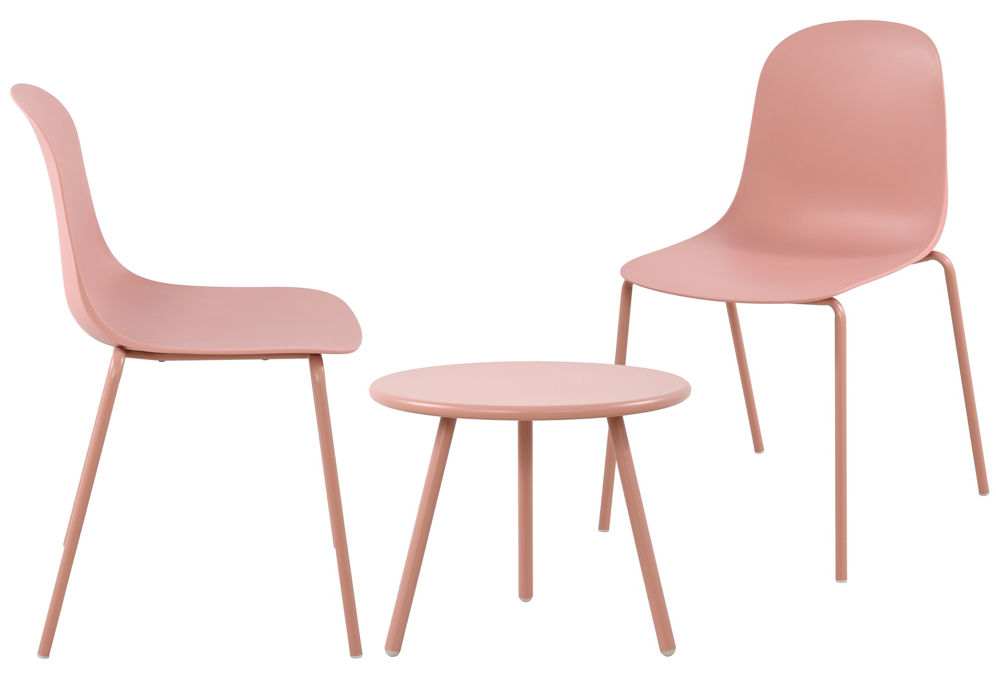 CLP 2er Sitzgruppe Berdin I Garten-Set 2x Stuhl stapelbar und 1x Tisch I Outdoor-Set wetterfest und UV-best&auml;ndig I Gartenm&ouml;bel - Bild 1