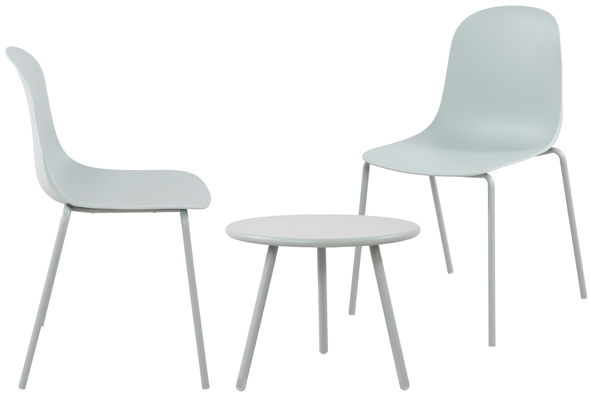 CLP 2er Sitzgruppe Berdin I Garten-Set 2x Stuhl stapelbar und 1x Tisch I Outdoor-Set wetterfest und UV-best&auml;ndig I Gartenm&ouml;bel - Bild 1