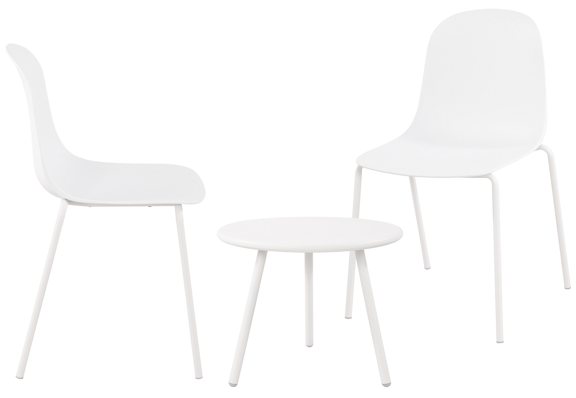 CLP 2er Sitzgruppe Berdin I Garten-Set 2x Stuhl stapelbar und 1x Tisch I Outdoor-Set wetterfest und UV-best&auml;ndig I Gartenm&ouml;bel - Bild 1