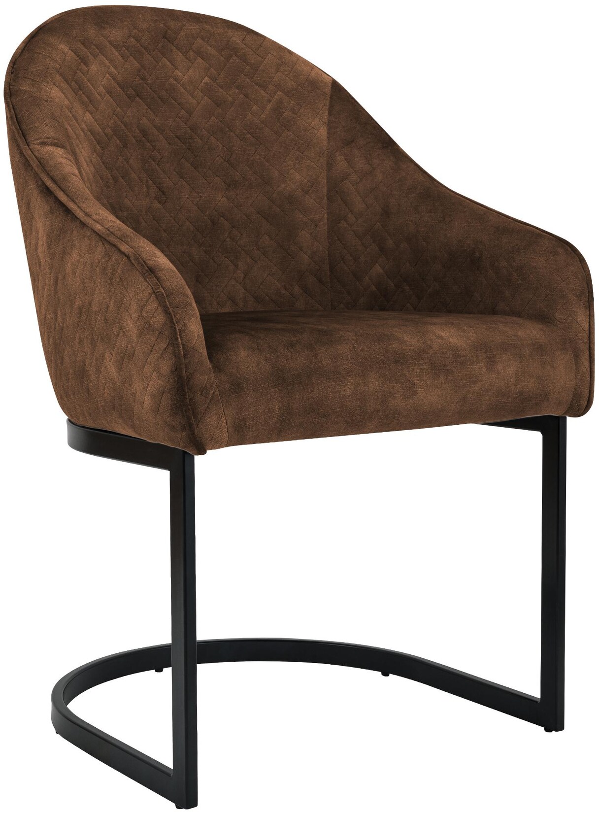 CLP Esszimmerstuhl Jarik Vintage Samt Farbe: coffee