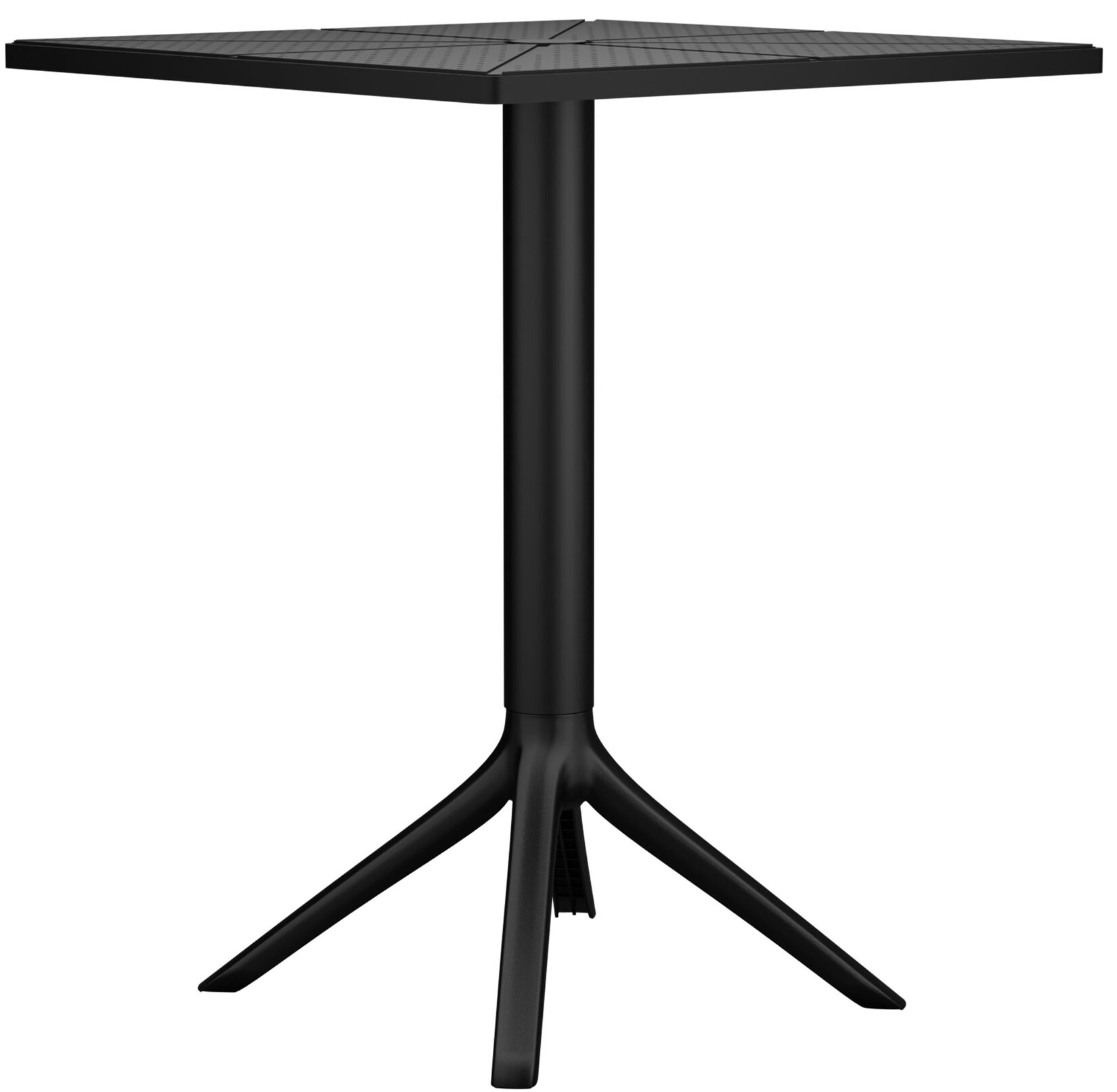 CLP Tisch Nuvela 60 x 60 cm Wetterfester Gartentisch mit UV-beständiger Oberfläche Eckiger Balkontisch aus Polypropylen