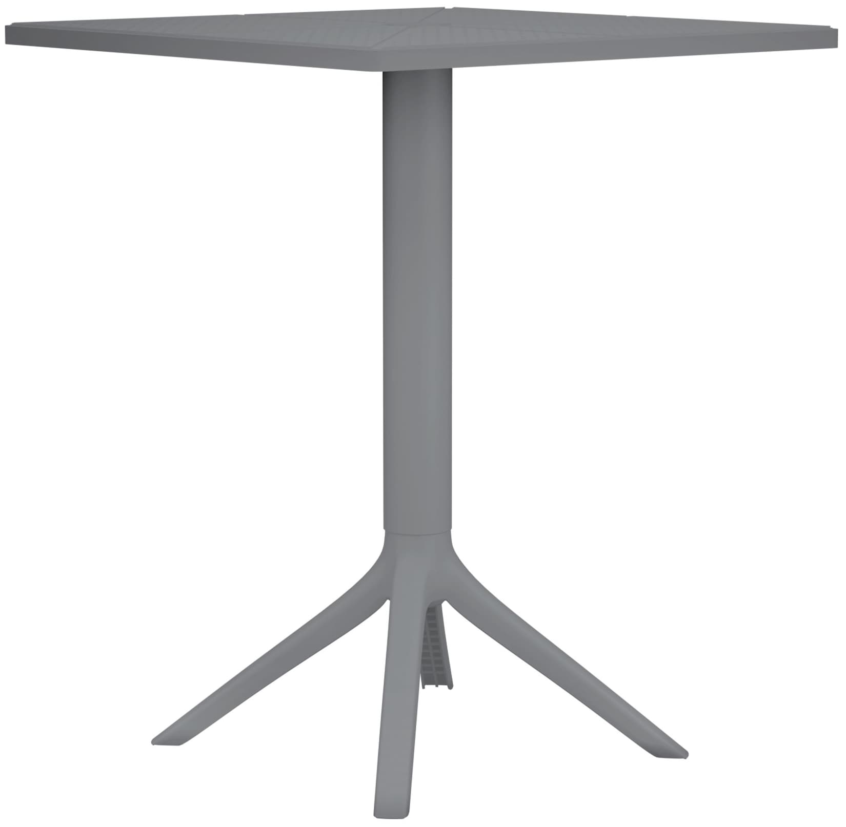 CLP Tisch Nuvela 60 x 60 cm Wetterfester Gartentisch mit UV-beständiger Oberfläche Eckiger Balkontisch aus Polypropylen