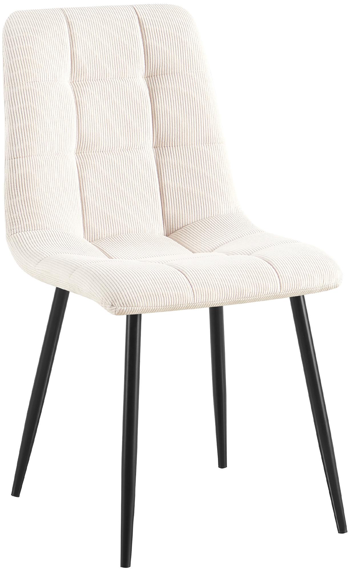 CLP Esszimmerstuhl Tilde, K&uuml;chenstuhl gepolstert mit gestepptem Bezug, Polsterstuhl mit Metallgestell, bis 150 kg belastbar - Bild 1