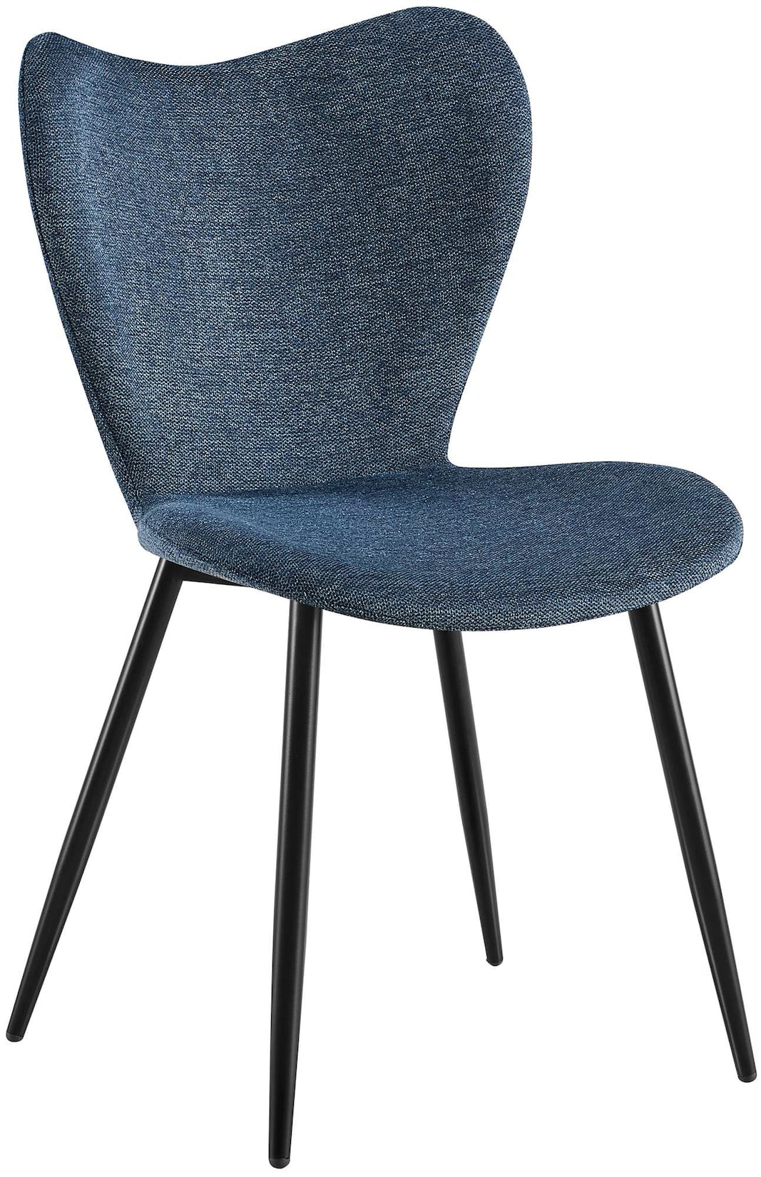 CLP Esszimmerstuhl Maika, ergonomischer Polsterstuhl mit Samt- oder Stoffbezug, Küchenstuhl mit Metallgestell, belastbar bis 150 kg