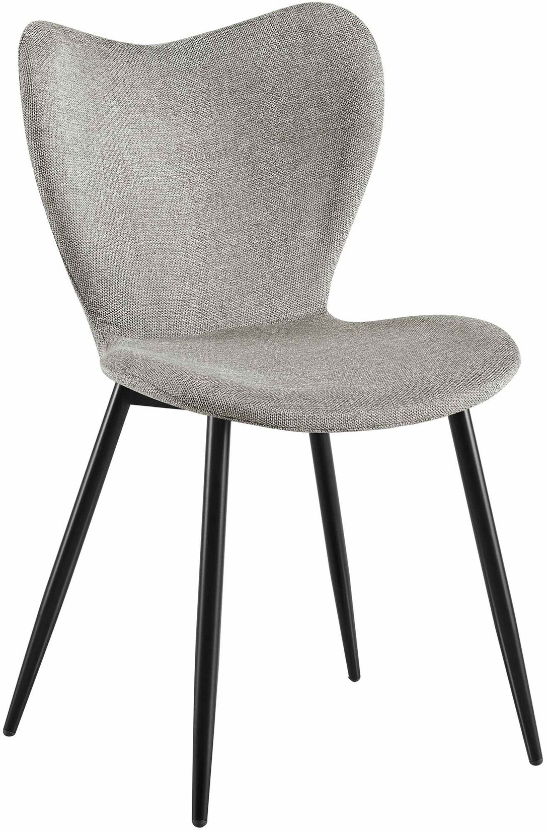 CLP Esszimmerstuhl Maika, ergonomischer Polsterstuhl mit Samt- oder Stoffbezug, Küchenstuhl mit Metallgestell, belastbar bis 150 kg