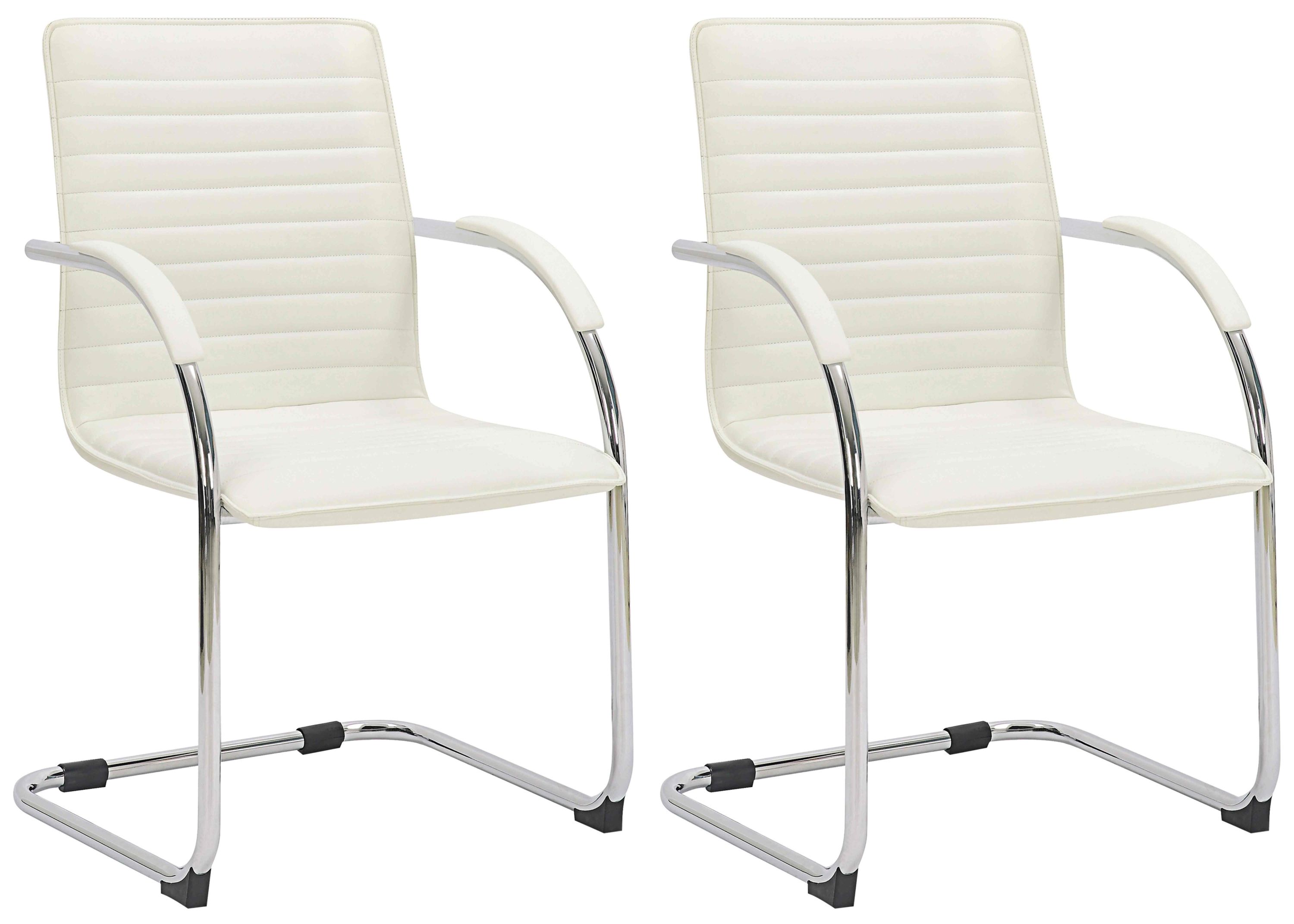 CLP 2er Set Besucherst&uuml;hle Tira Kunstleder I Freischwinger Mit Gepolsterter Sitzfl&auml;che - Bild 1