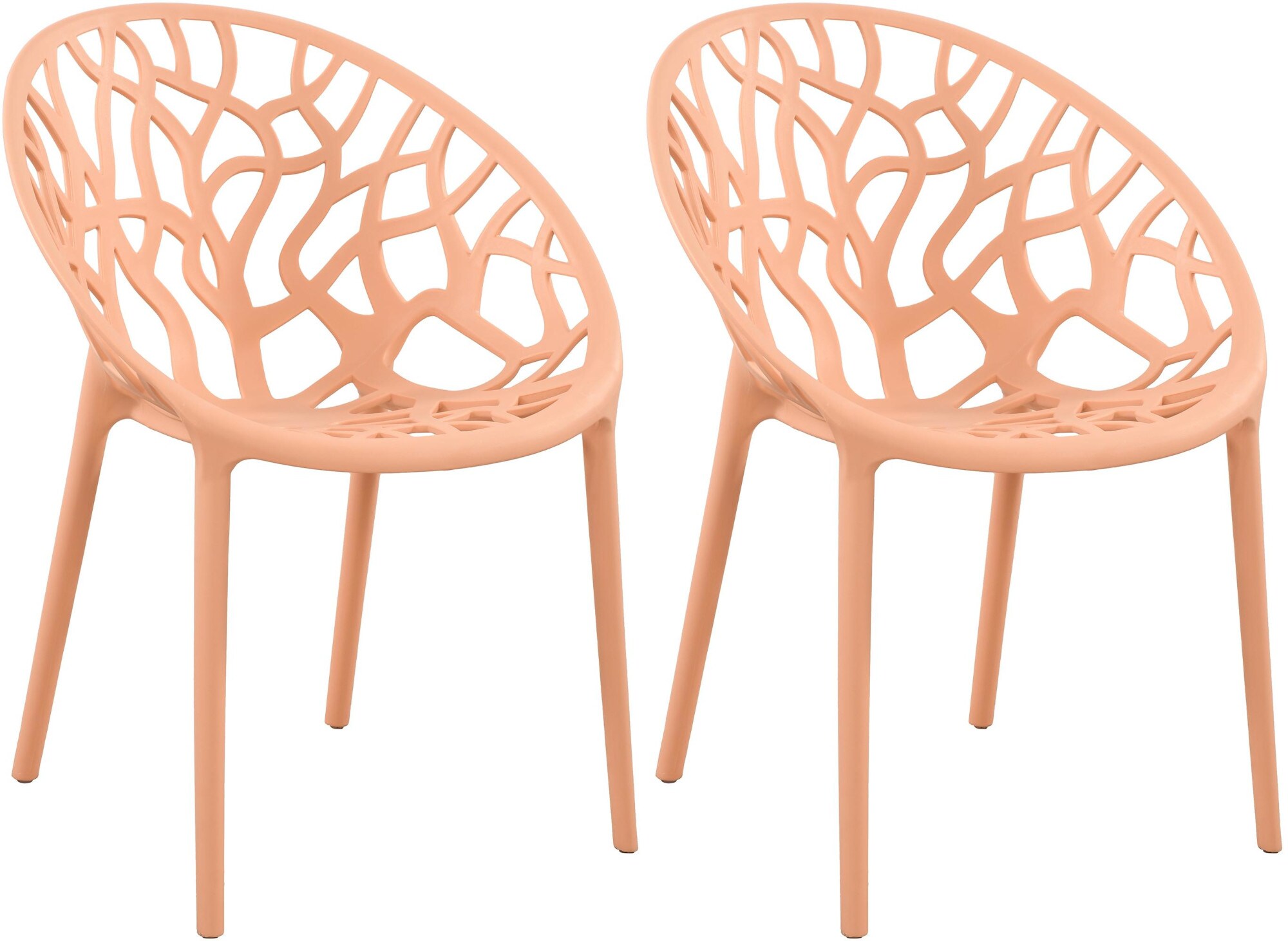 CLP Gartenstuhl 2er Set, stapelbar und wetterfest, modern mit nicht verstellbaren Armlehnen, Gestell Kunststoff, Hope - Bild 1