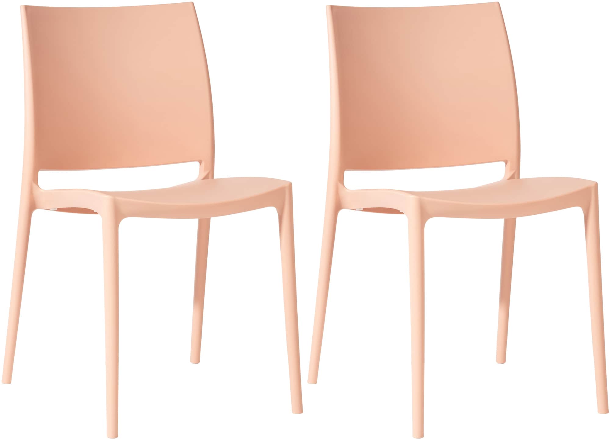 CLP 2er-Set Gartenstuhl Meton, stapelbar, pflegeleicht aus Kunststoff, wetterfest & UV-best&auml;ndig, bis 150 kg belastbar - Bild 1