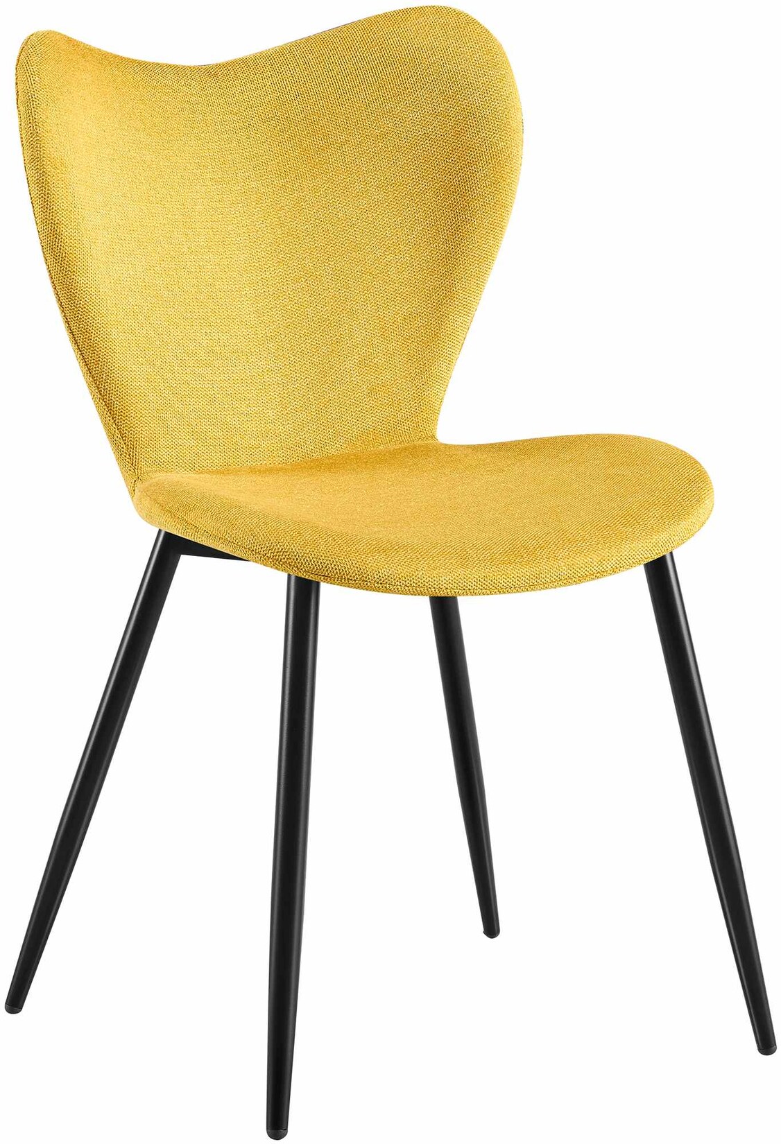 CLP Esszimmerstuhl Maika, ergonomischer Polsterstuhl mit Samt- oder Stoffbezug, Küchenstuhl mit Metallgestell, belastbar bis 150 kg