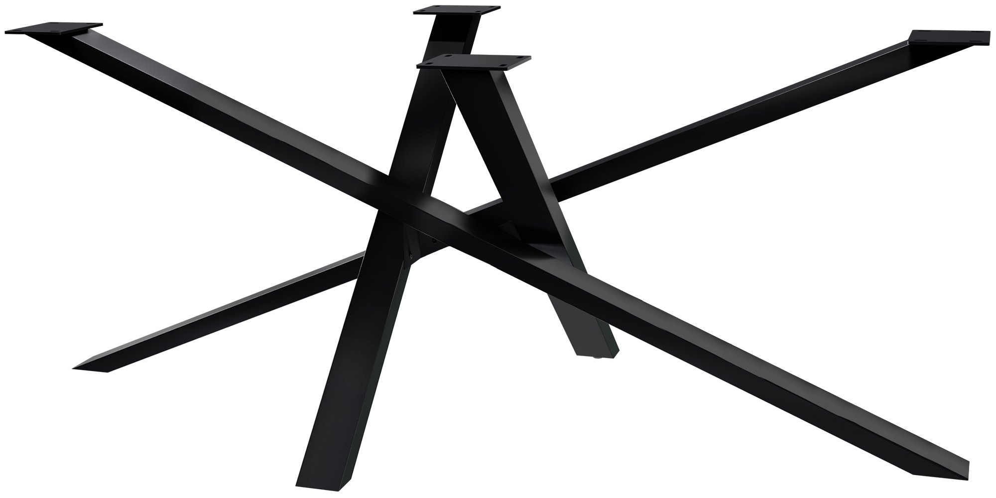 CLP Tischbeine Metall schwarz Finney, Tischkufen f&uuml;r DIY-Esstische, Tischgestell aus pulverbeschichtetem Stahl, H&ouml;he 72 cm - Bild 1