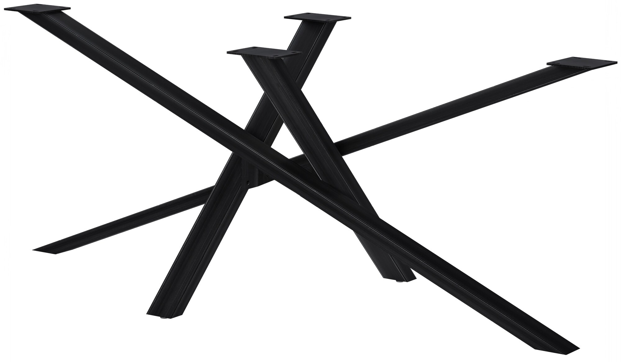 CLP Tischbeine Metall schwarz Finney, Tischkufen f&uuml;r DIY-Esstische, Tischgestell aus pulverbeschichtetem Stahl, H&ouml;he 72 cm - Bild 1