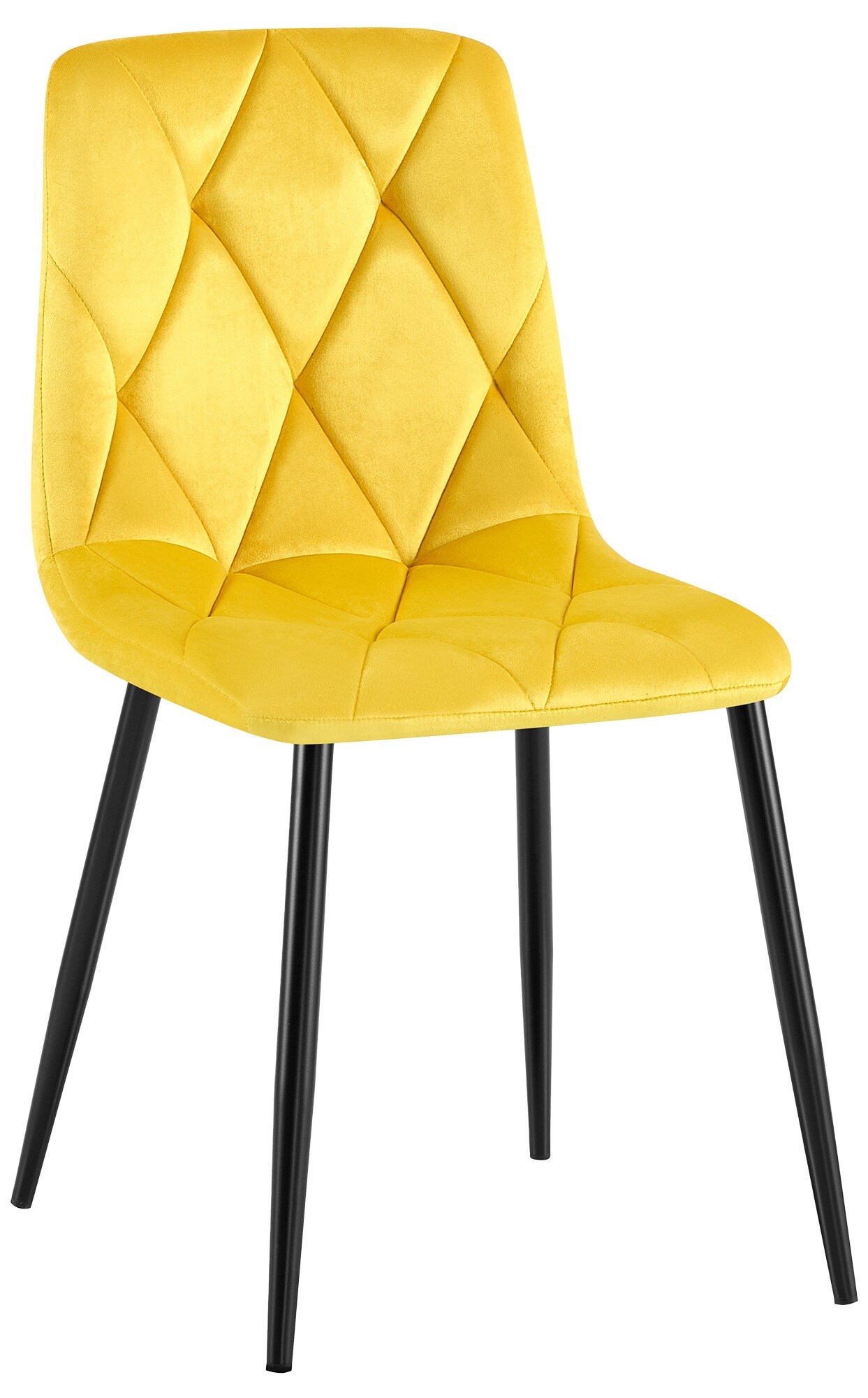 CLP Esszimmerstuhl gepolstert Clairton, K&uuml;chenstuhl mit gestepptem Bezug, mit schwarzem Metallgestell, bis 150 kg belastbar - Bild 1