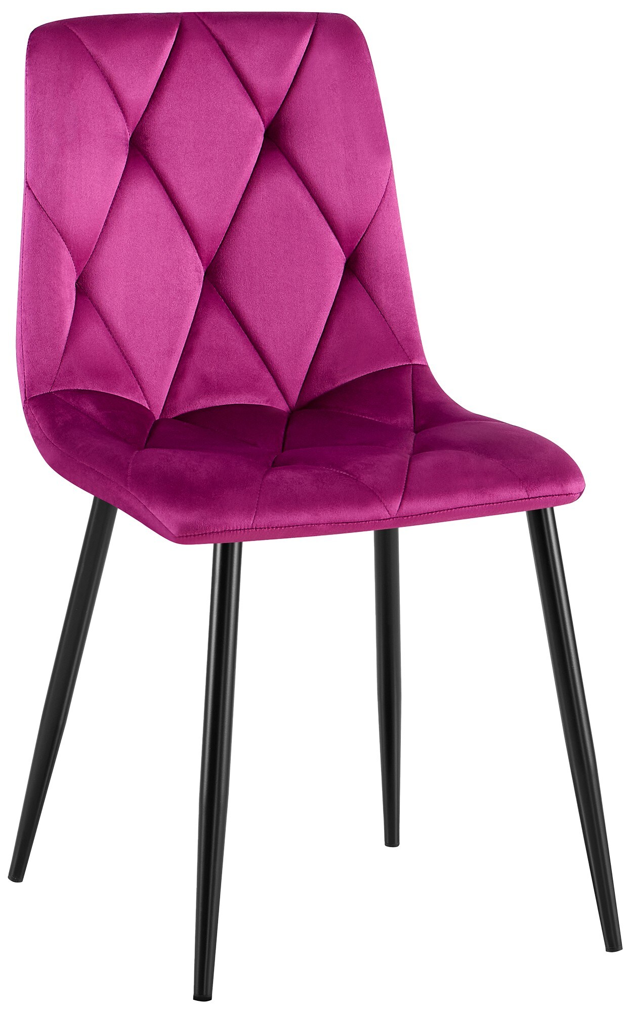 CLP Esszimmerstuhl gepolstert Clairton, K&uuml;chenstuhl mit gestepptem Bezug, mit schwarzem Metallgestell, bis 150 kg belastbar - Bild 1