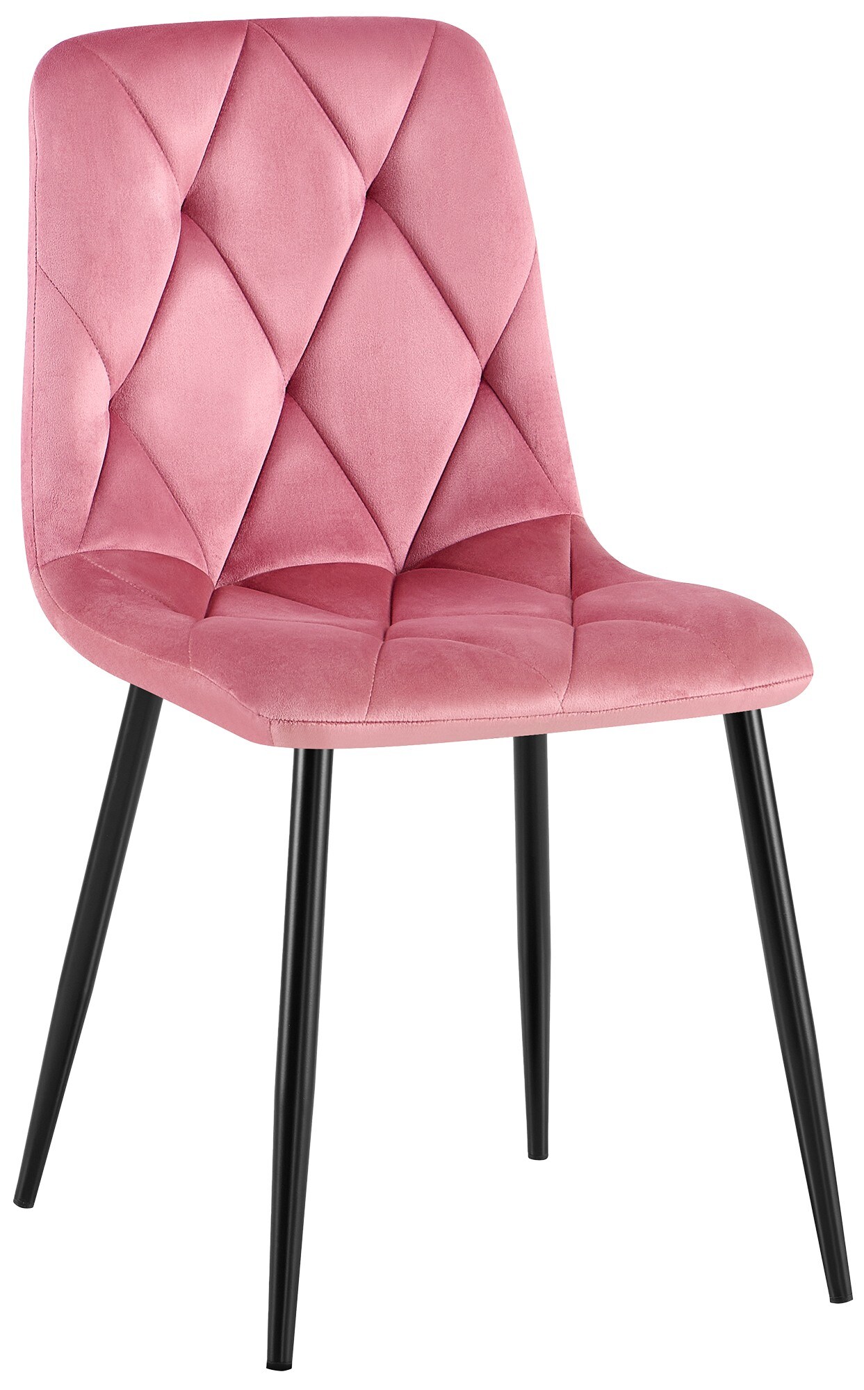 CLP Esszimmerstuhl gepolstert Clairton, K&uuml;chenstuhl mit gestepptem Bezug, mit schwarzem Metallgestell, bis 150 kg belastbar - Bild 1