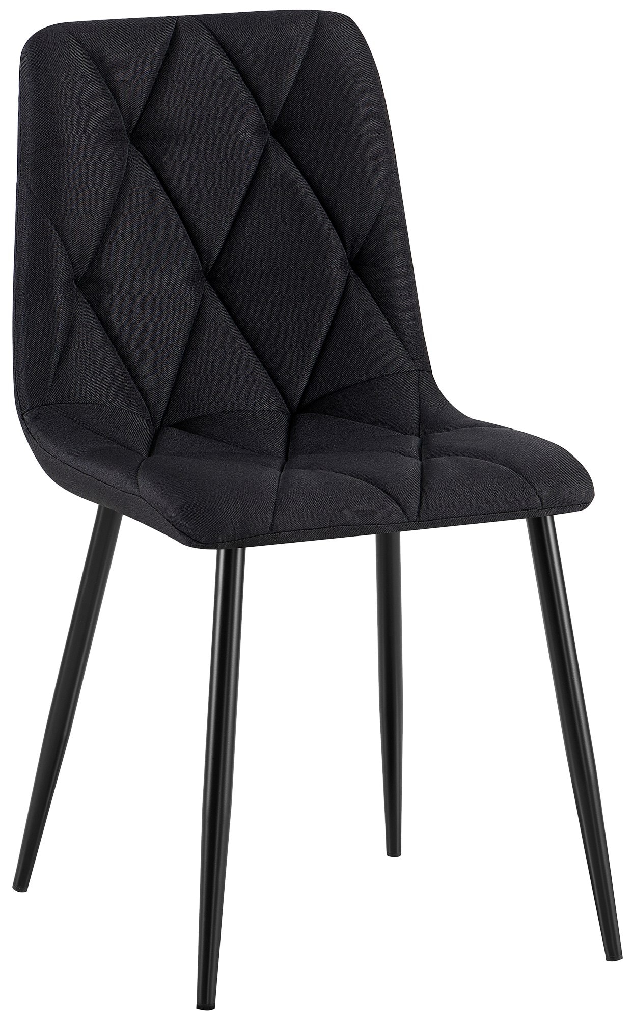 CLP Esszimmerstuhl gepolstert Clairton, K&uuml;chenstuhl mit gestepptem Bezug, mit schwarzem Metallgestell, bis 150 kg belastbar - Bild 1