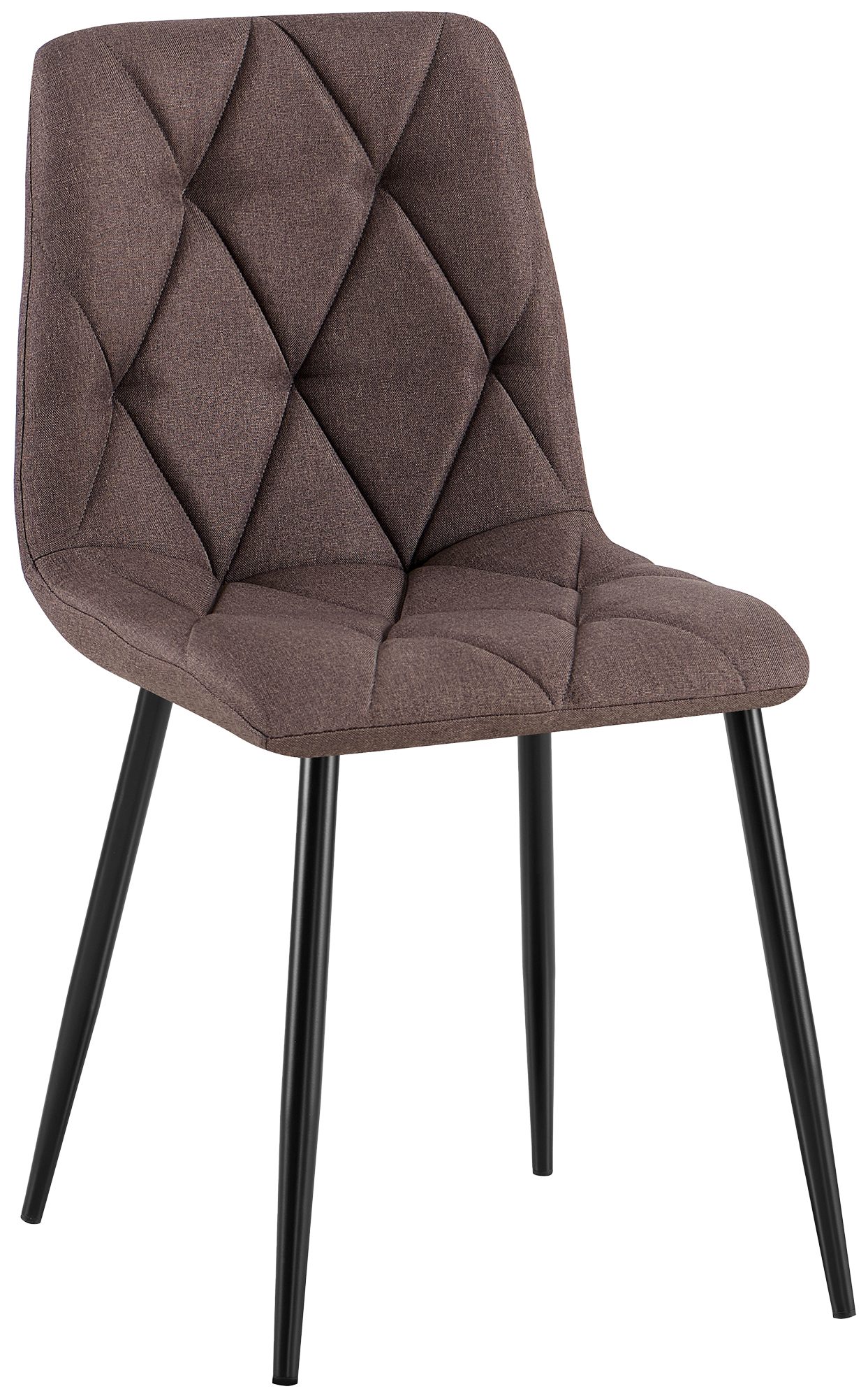 CLP Esszimmerstuhl gepolstert Clairton, K&uuml;chenstuhl mit gestepptem Bezug, mit schwarzem Metallgestell, bis 150 kg belastbar - Bild 1