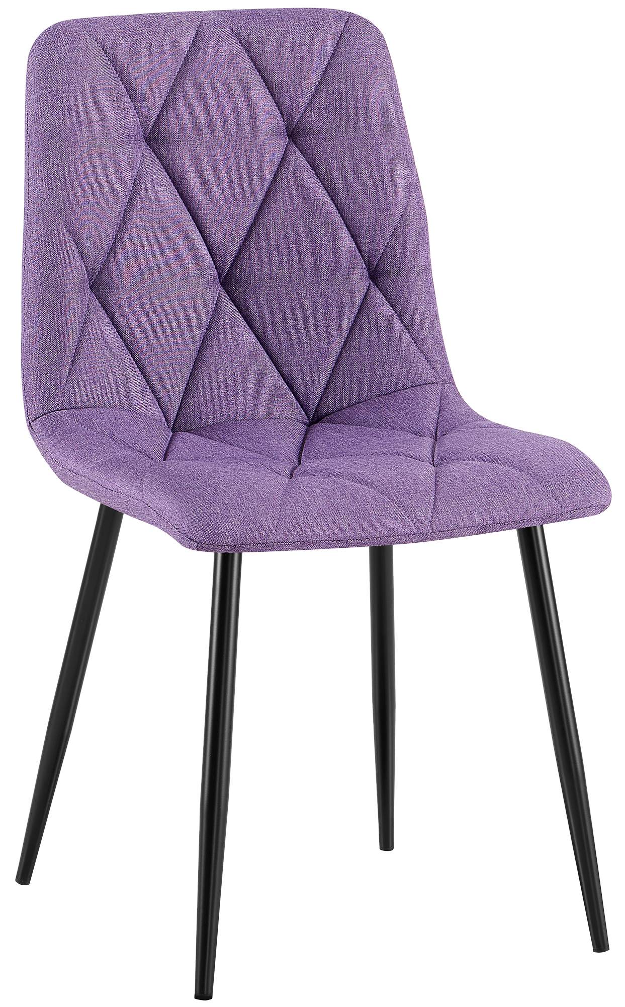 CLP Esszimmerstuhl gepolstert Clairton, K&uuml;chenstuhl mit gestepptem Bezug, mit schwarzem Metallgestell, bis 150 kg belastbar - Bild 1