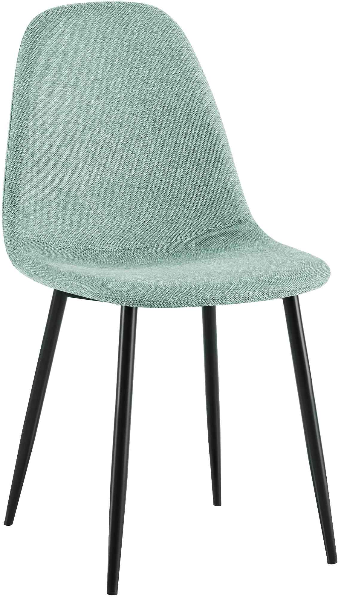 CLP Esszimmerstuhl gepolstert Napier, K&uuml;chenstuhl mit R&uuml;ckenlehne und schwarzem Metallgestell, Polsterstuhl Esszimmer bis 150 kg belastbar - Bild 1