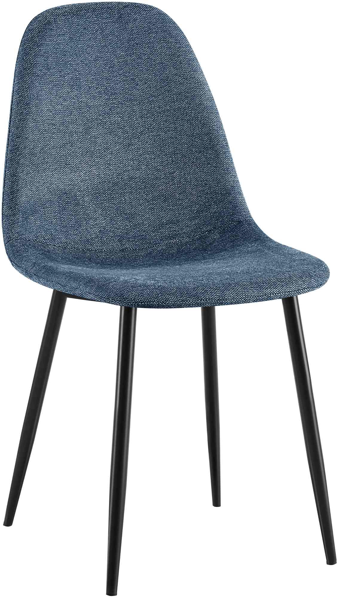 CLP Esszimmerstuhl gepolstert Napier, K&uuml;chenstuhl mit R&uuml;ckenlehne und schwarzem Metallgestell, Polsterstuhl Esszimmer bis 150 kg belastbar - Bild 1