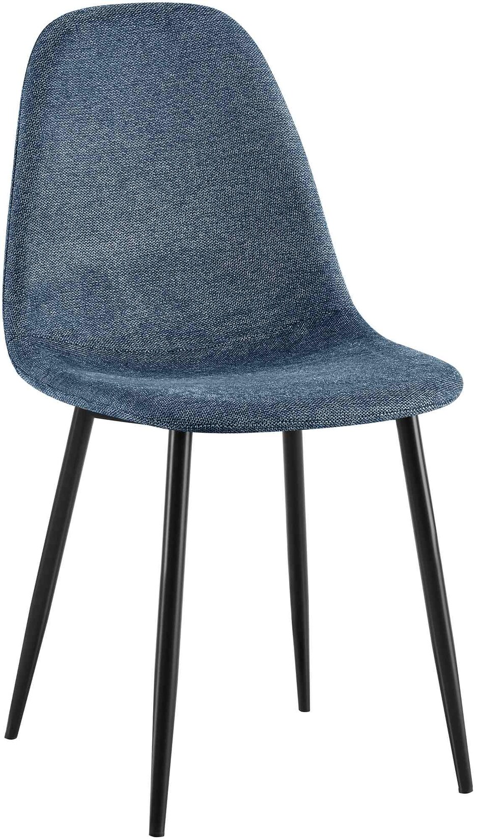 CLP Esszimmerstuhl gepolstert Napier, Küchenstuhl mit Rückenlehne und schwarzem Metallgestell, Polsterstuhl Esszimmer bis 150 kg belastbar | 04255716361839