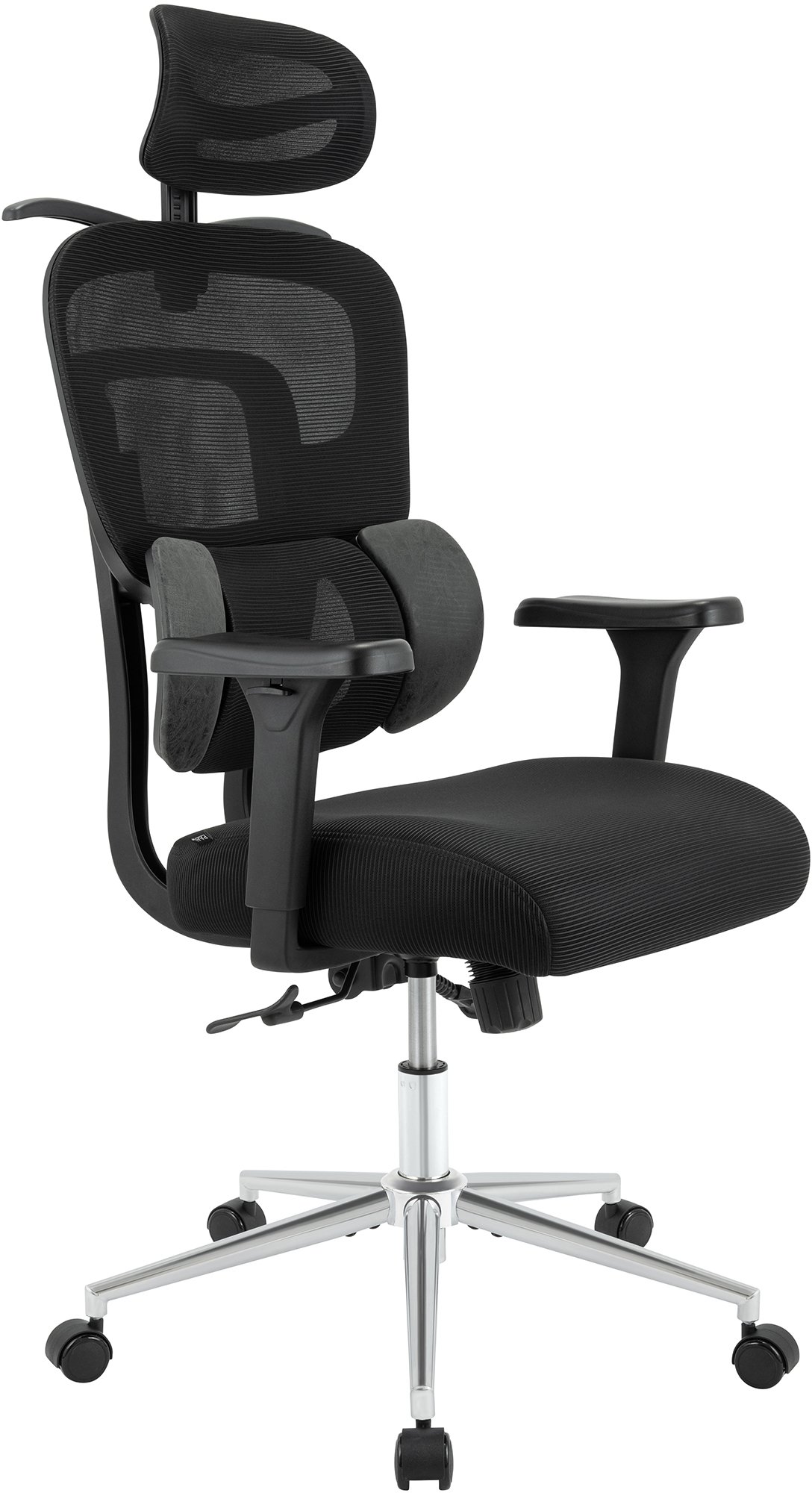CLP B&uuml;rostuhl ergonomisch mit Kopfst&uuml;tze Lothenda, Schreibtischstuhl h&ouml;henverstellbar Lordosenst&uuml;tze 3D-Armlehnen, Drehstuhl bis 150 kg - Bild 1